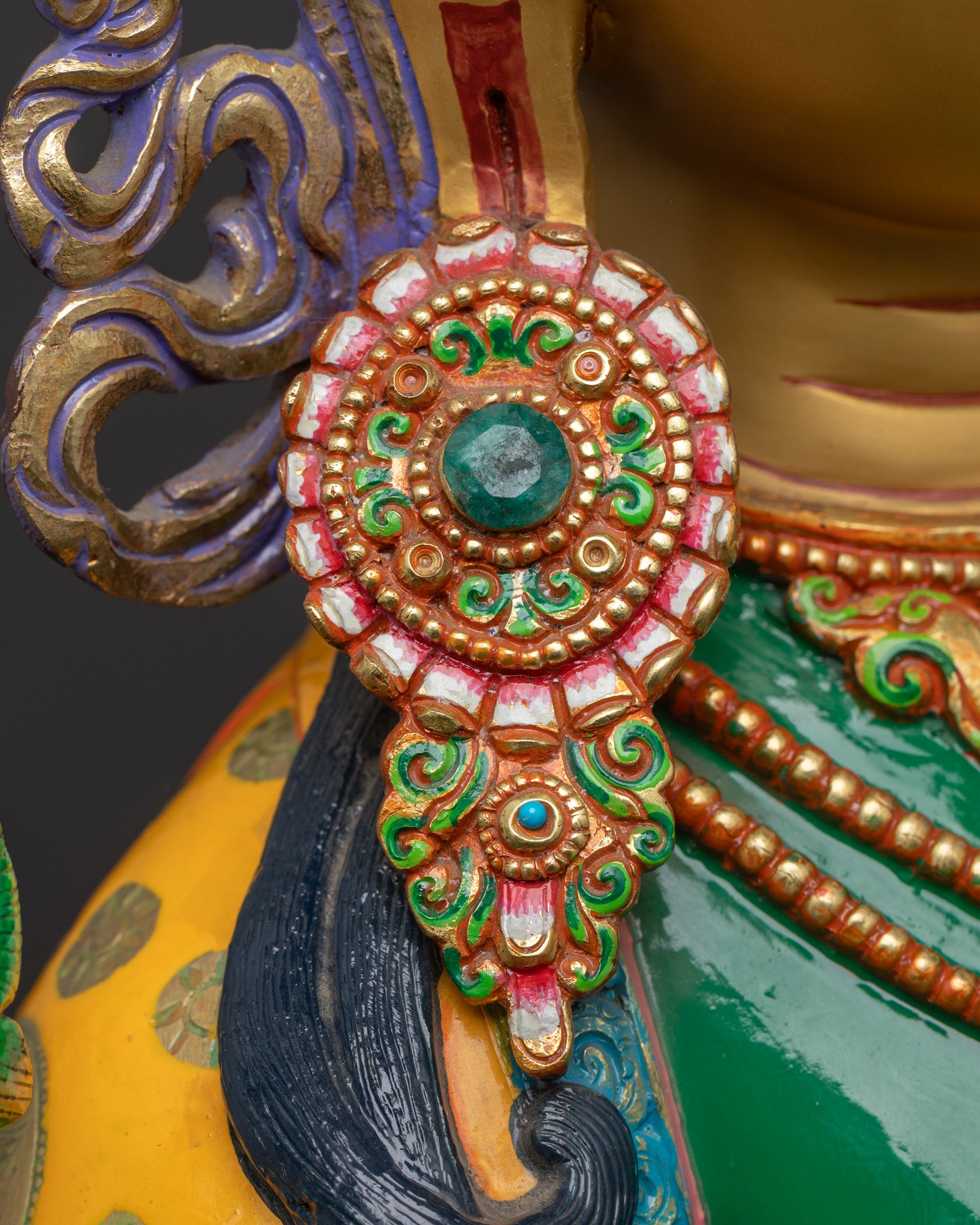 Divine Green Tara Statue | Hand-Carved Buddhist Goddess of Liberation