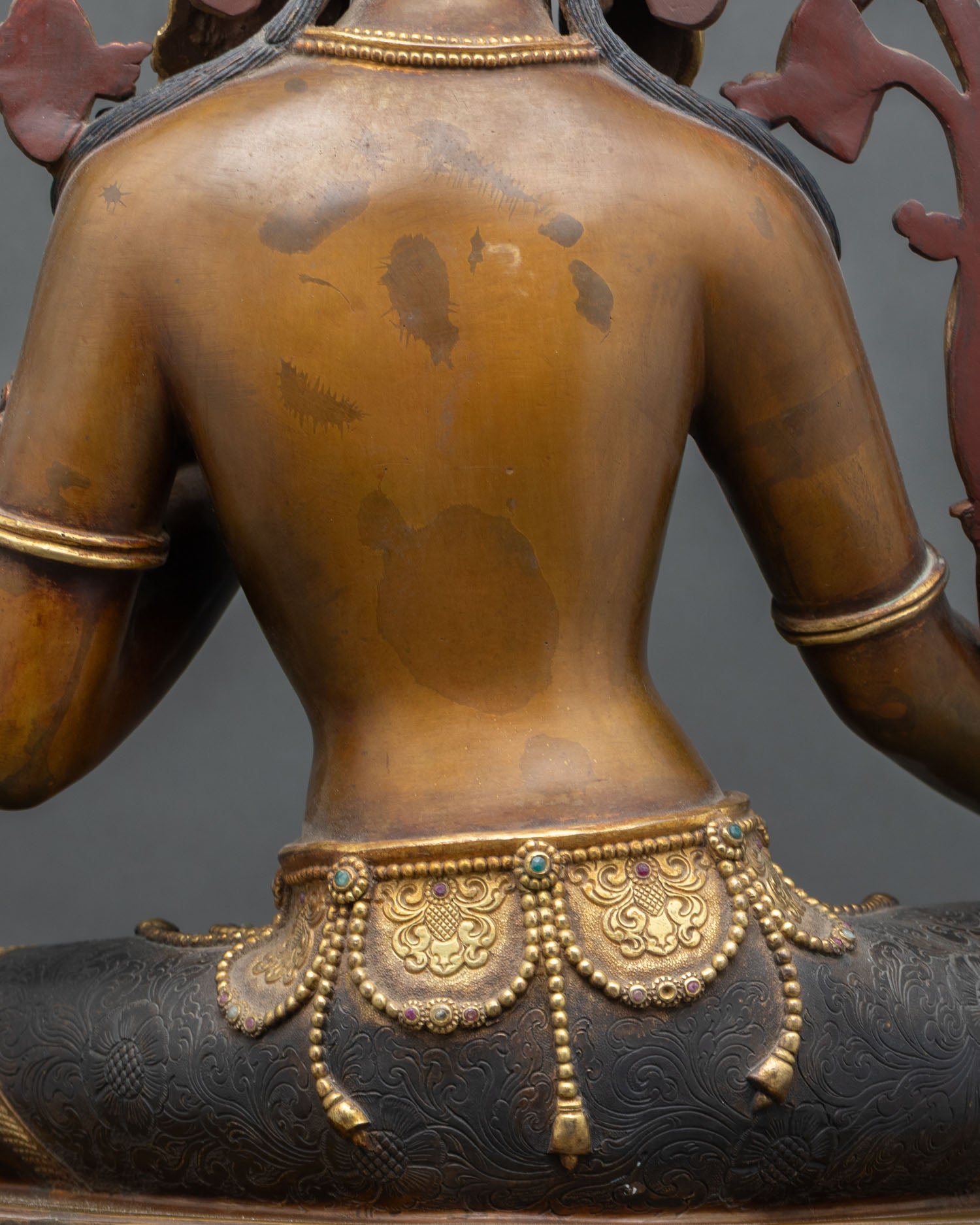 Green Tara Statue for Sale – Copper & Gold Buddhist Artwork