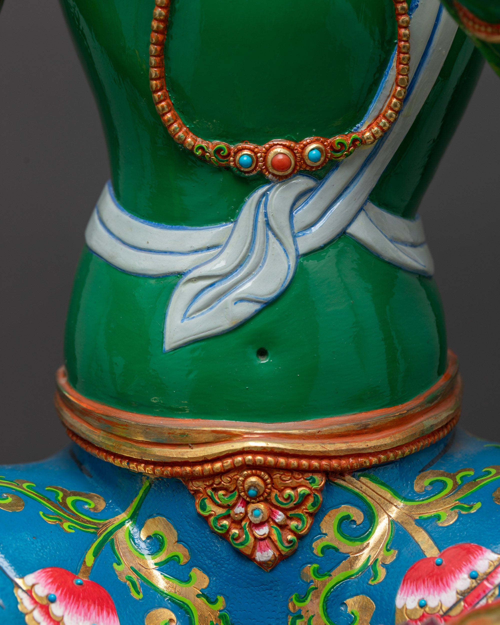 Divine Green Tara Statue | Hand-Carved Buddhist Goddess of Liberation