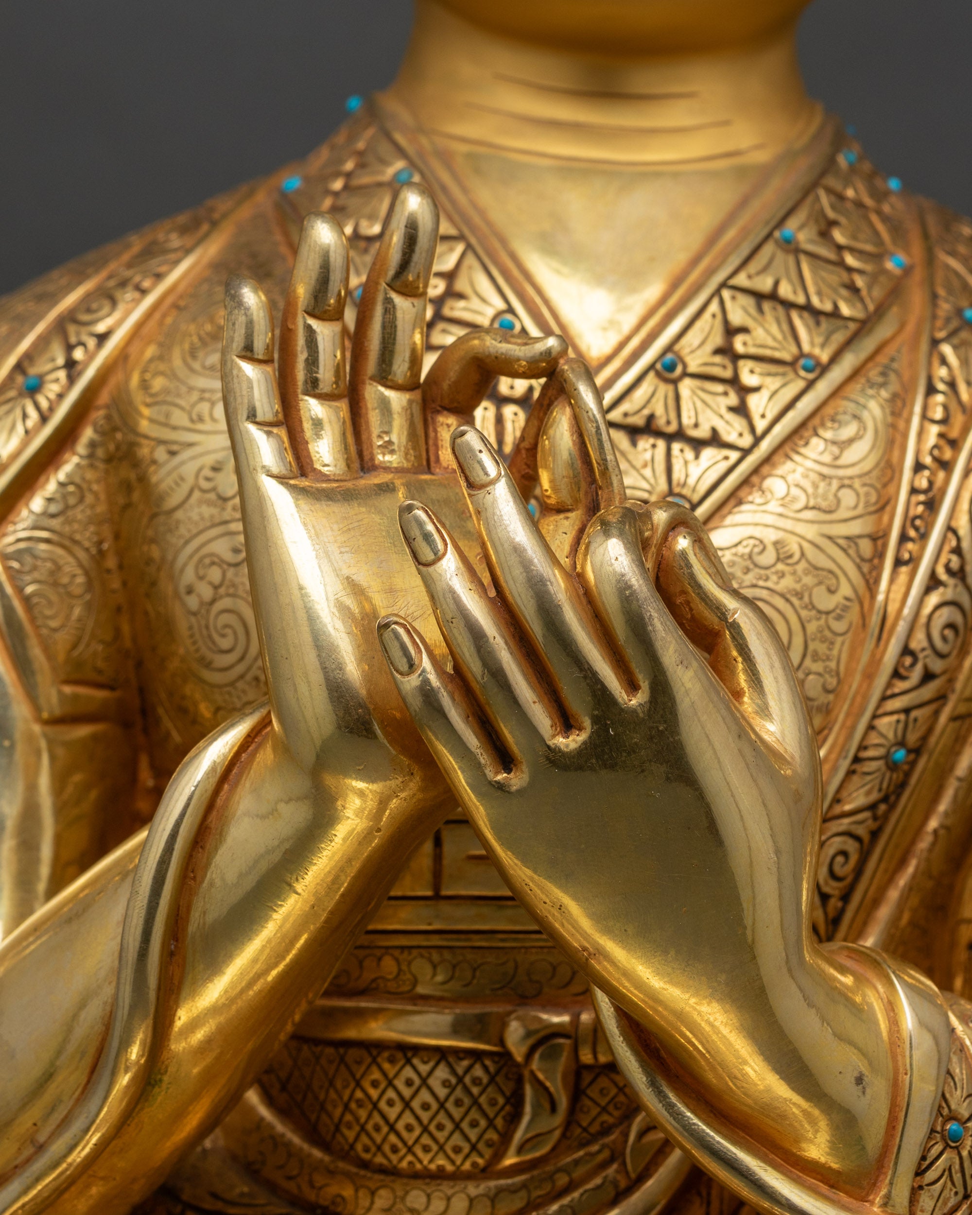 Buddhist Tsongkhapa Set | Handcrafted Trio Set of Buddhist Masters