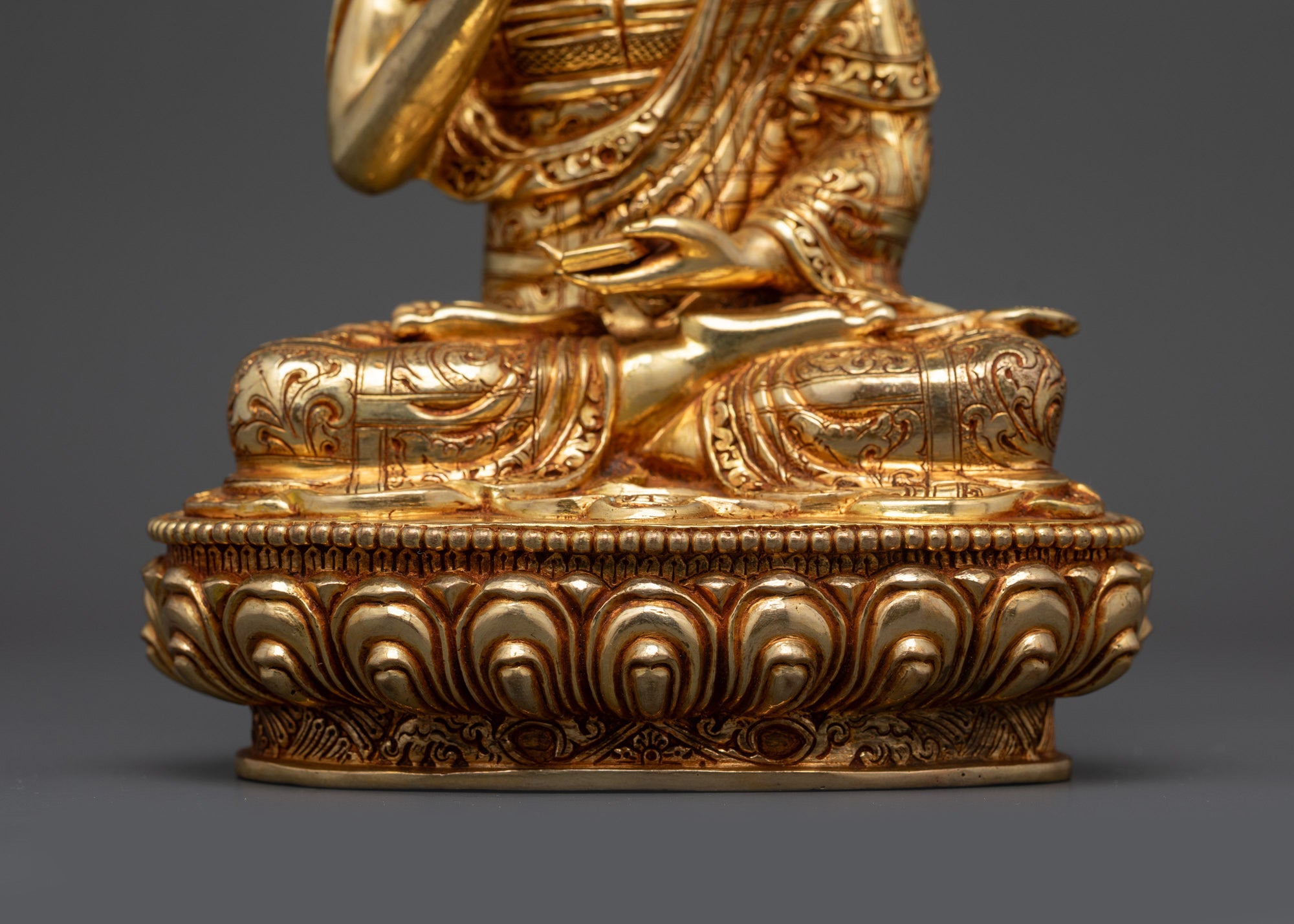 Tsong Khapa Statue Set | Tibetan Buddhist Teacher with Two Disciples