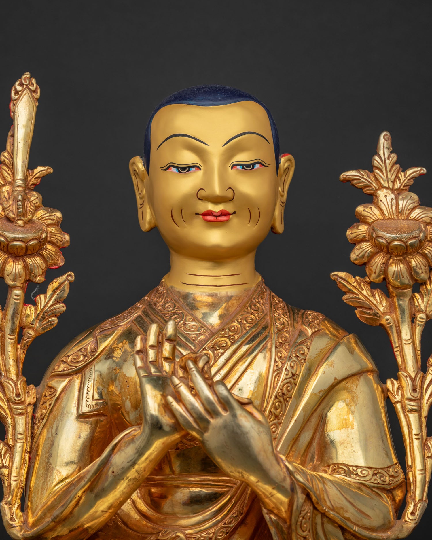 Je Tsongkhapa Set Statue | Founder of the Gelug Buddhist Tradition