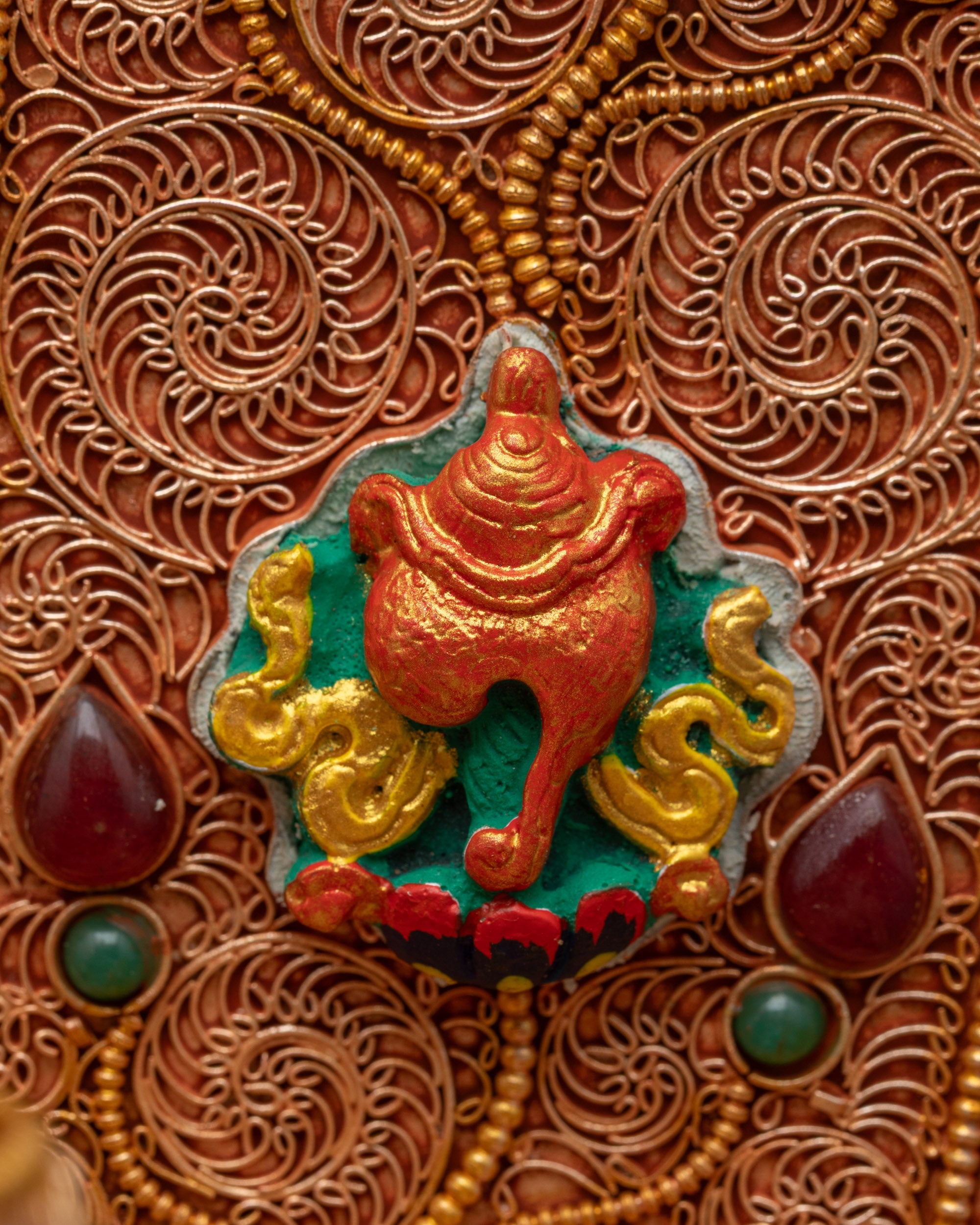 13" Enthroned Bishwo Vajra | Handcrafted Nepalese Ritual Artifact