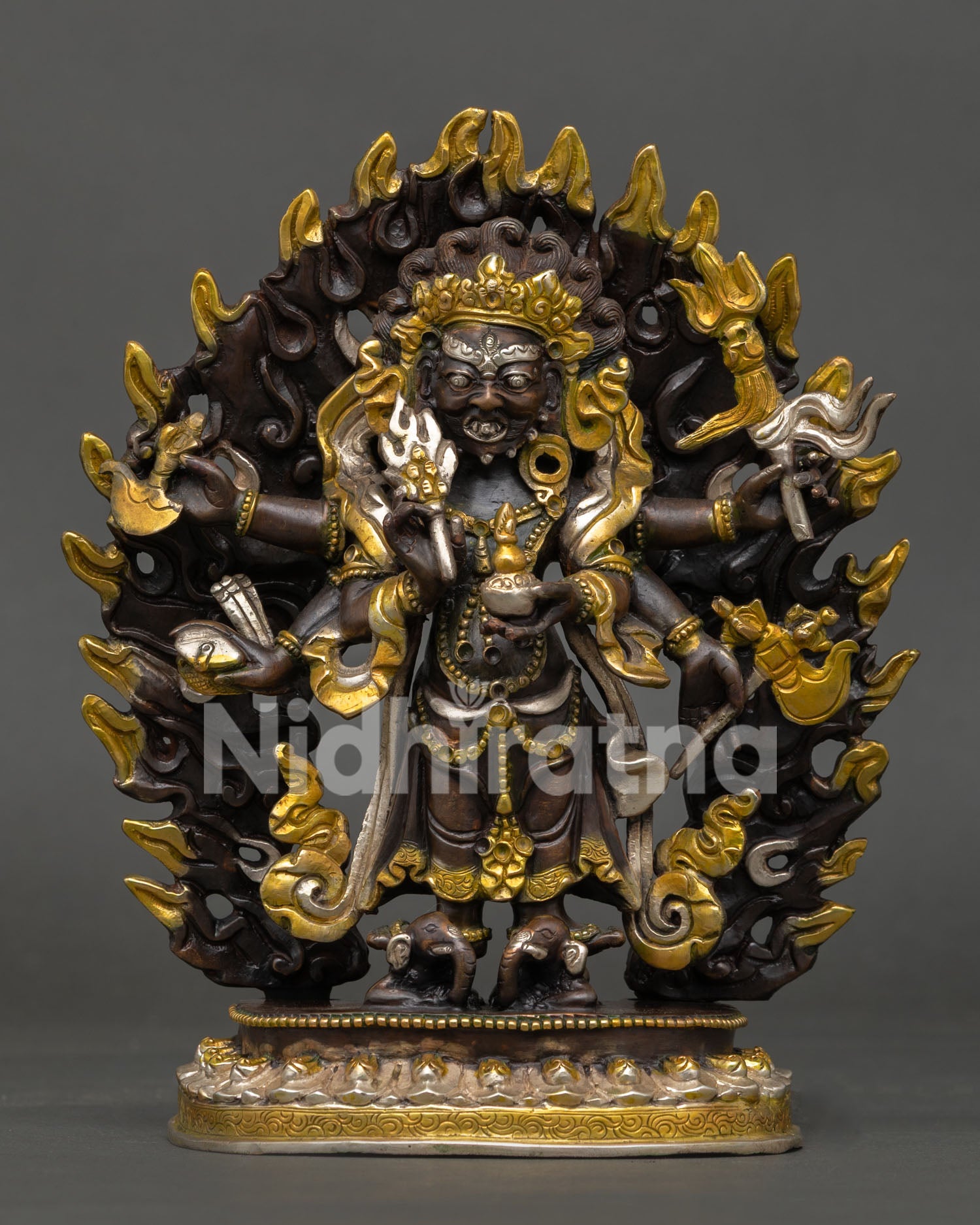 White Mahakala Statue