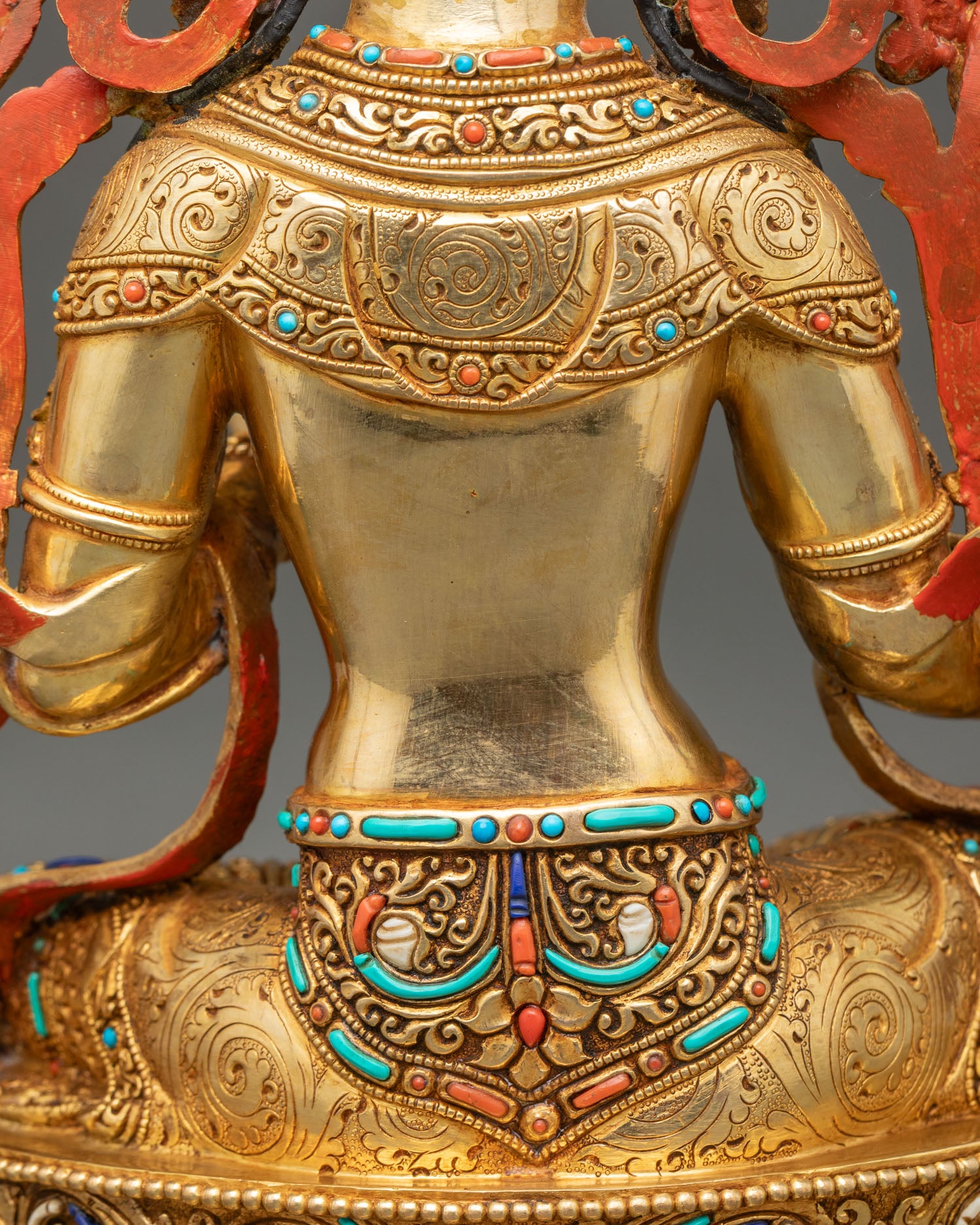 Green Tara | Gold Fire-Gilded Copper Sculpture