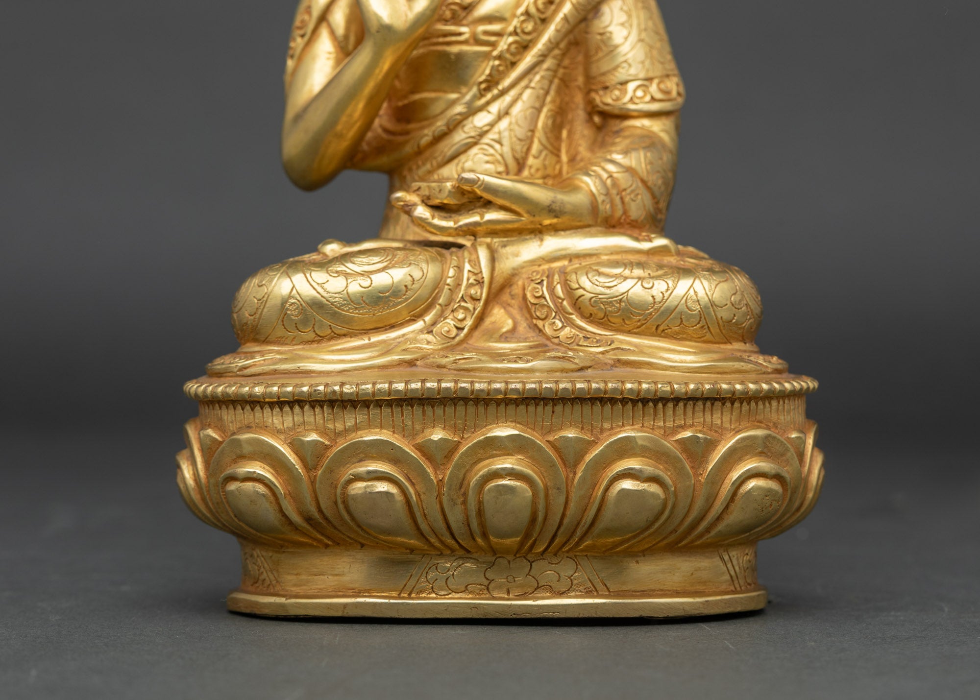 Tsongkhapa Statue Set with Two Disciples | Lost-Wax Craftsmanship