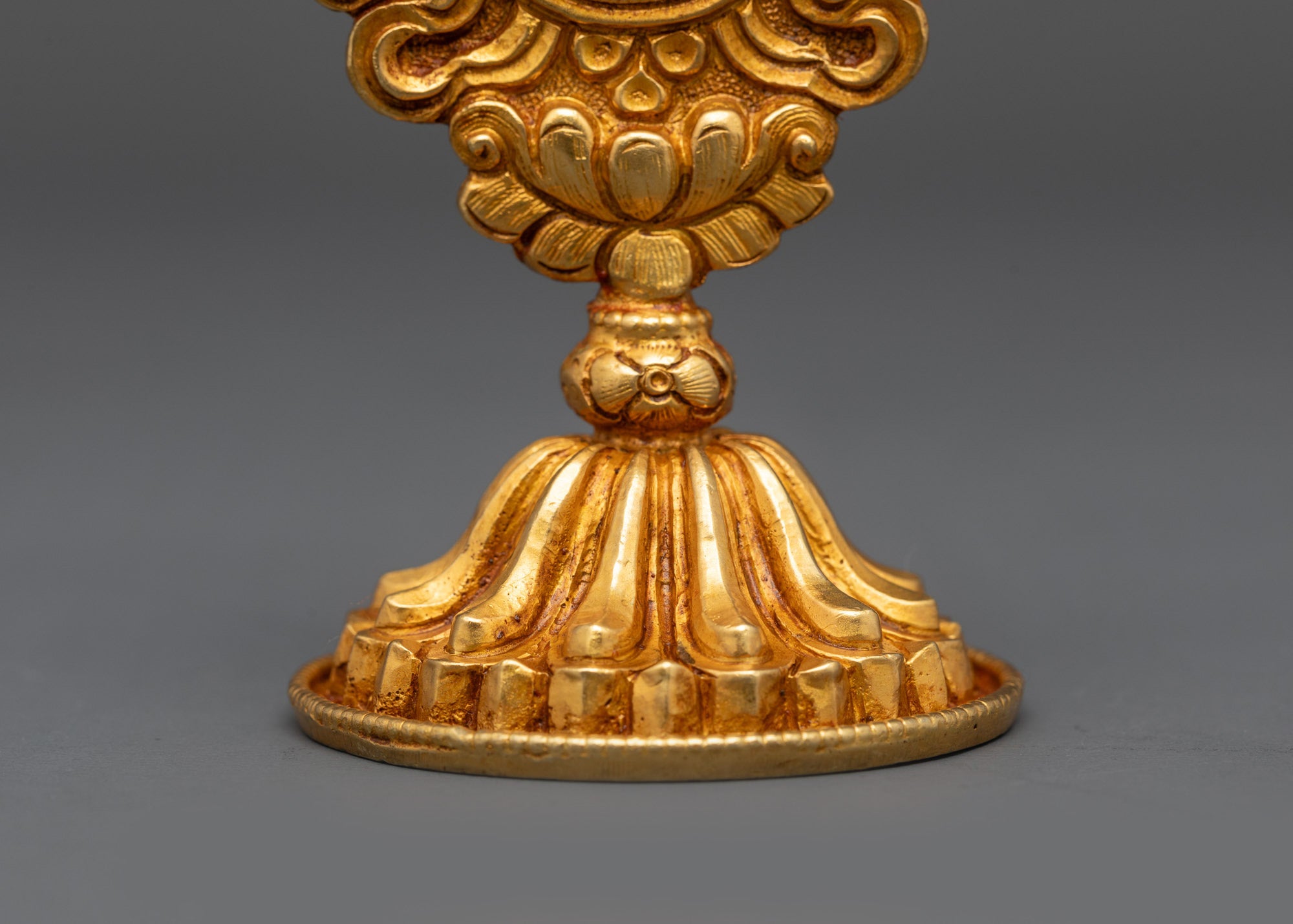 3" Gold Fire-Gilded Ashtamangala Set | Symbol of Universal Harmony