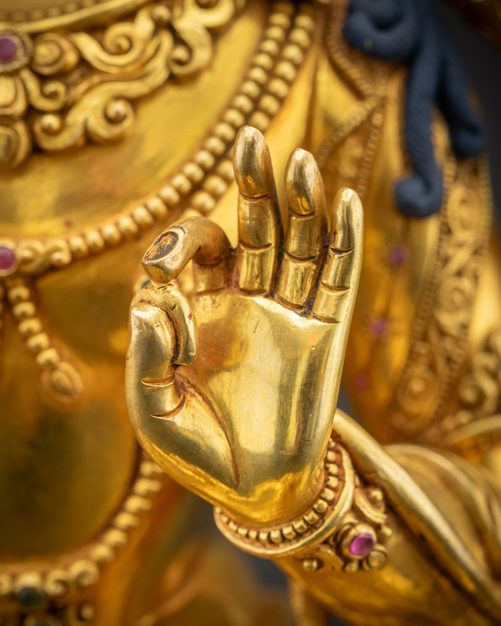 Handicrafted Simhada Manjushri Statue | Fearless Bodhisattva of Wisdom