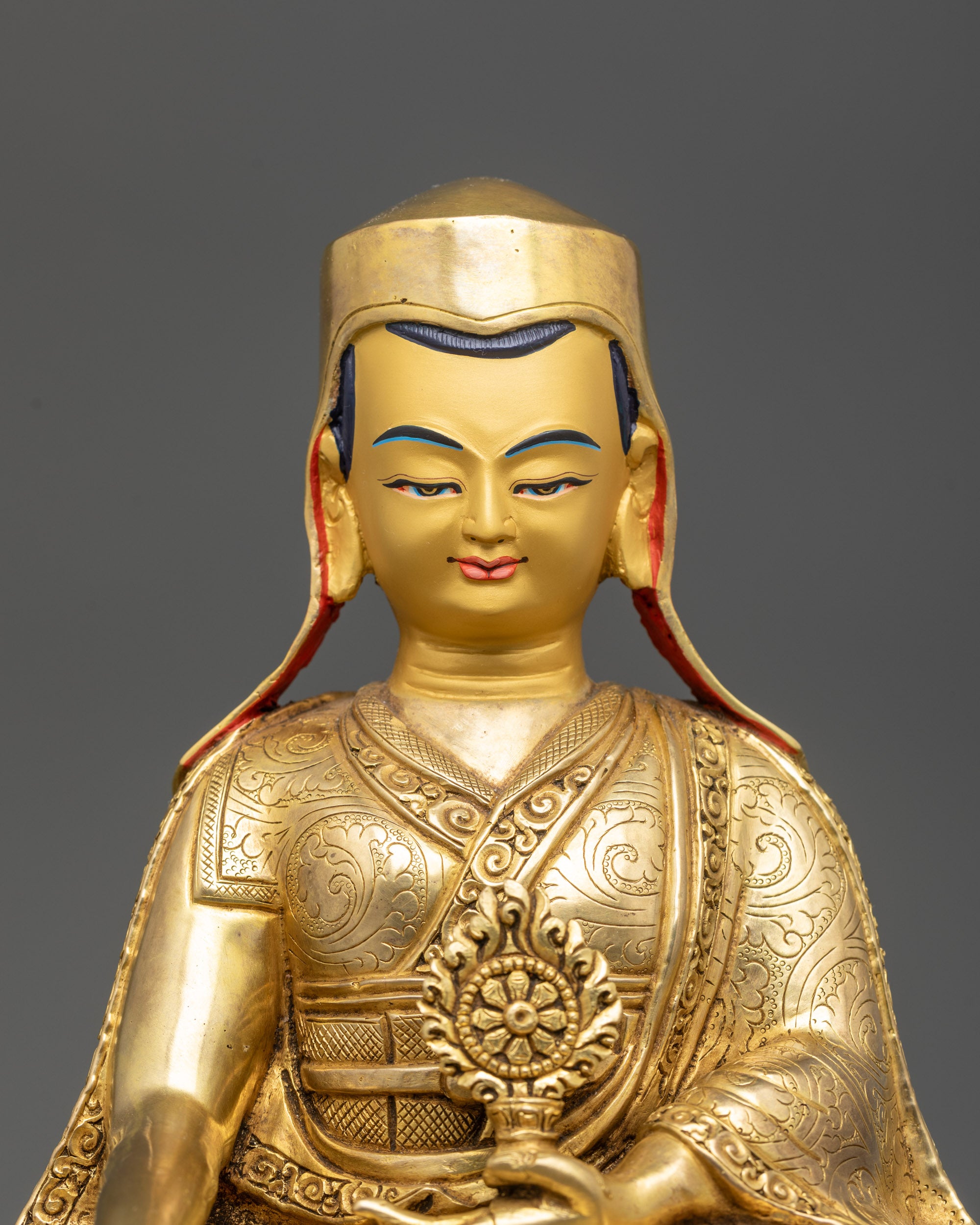 Five Shakya Masters Statue Set | Handcrafted Buddhist Deities from Nepal
