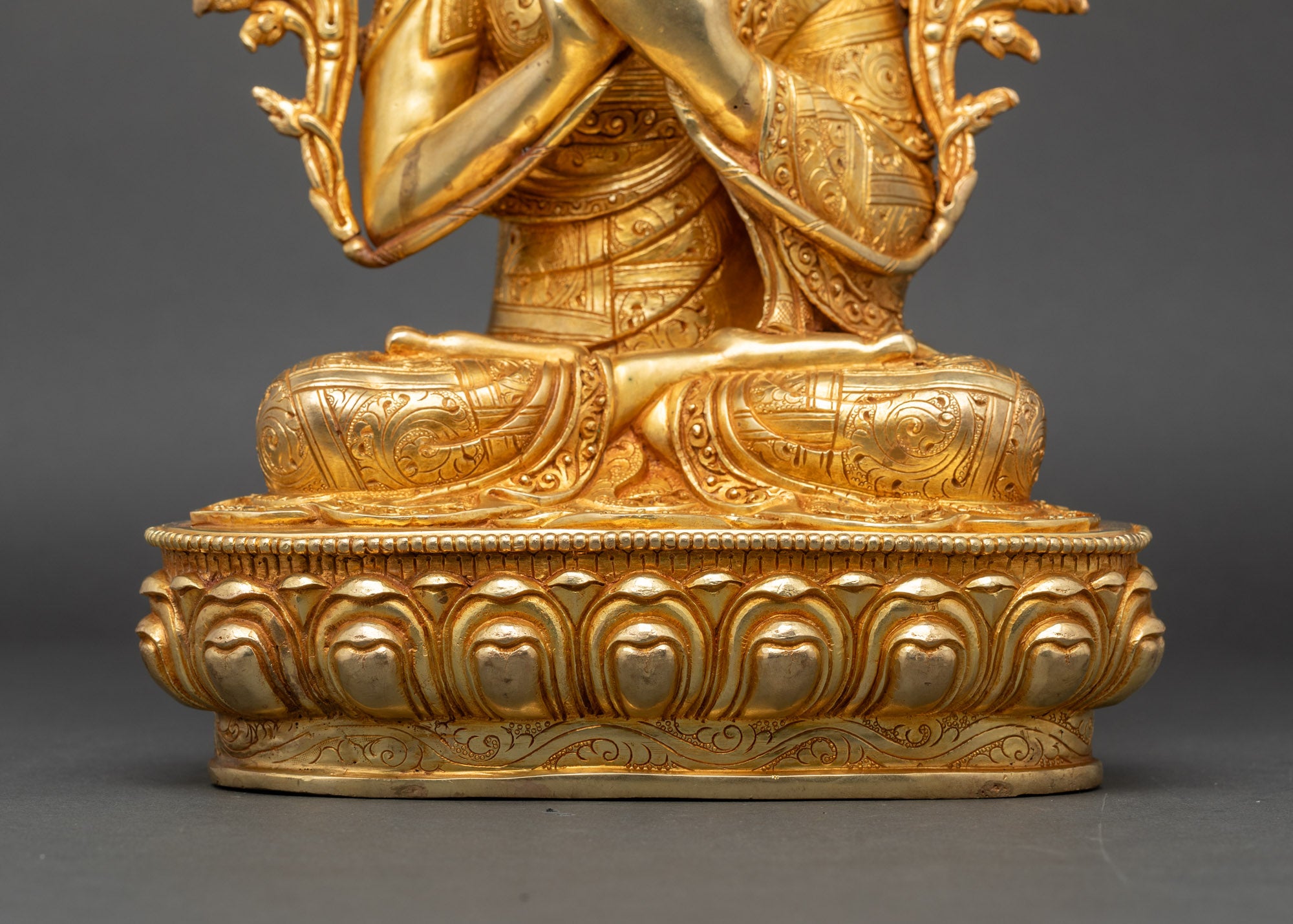 Lama Tsongkhapa Statue Set | Handmade Himalayan Sculptures