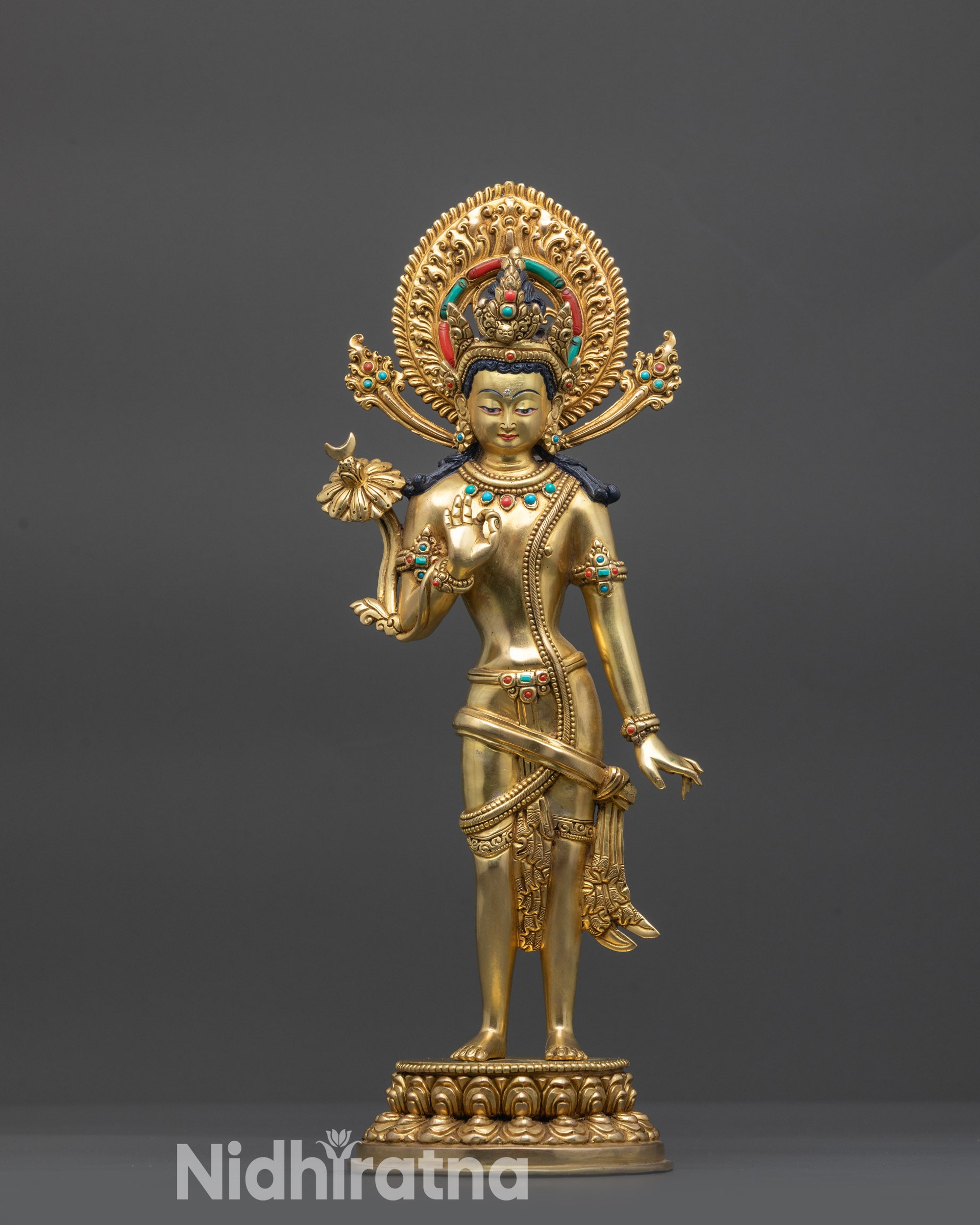 Eight Bodhisattvas Statue Collection | Traditional Nepalese Artistry