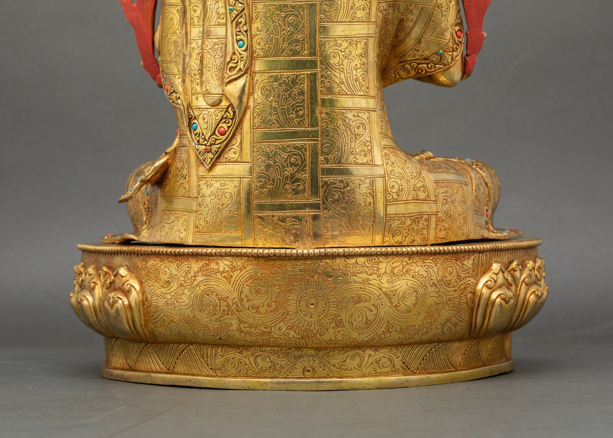 Buddhist Master Tsongkhapa - Handmade Statue Set from Nepal