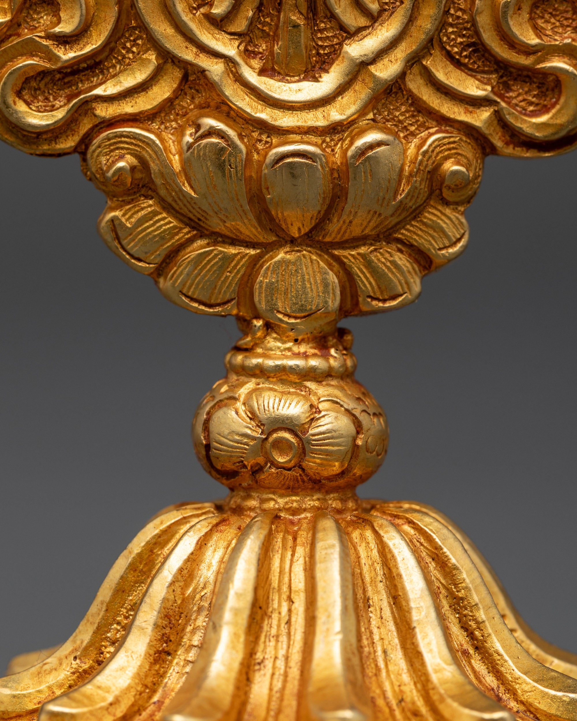 3" Gold Fire-Gilded Ashtamangala Set | Symbol of Universal Harmony