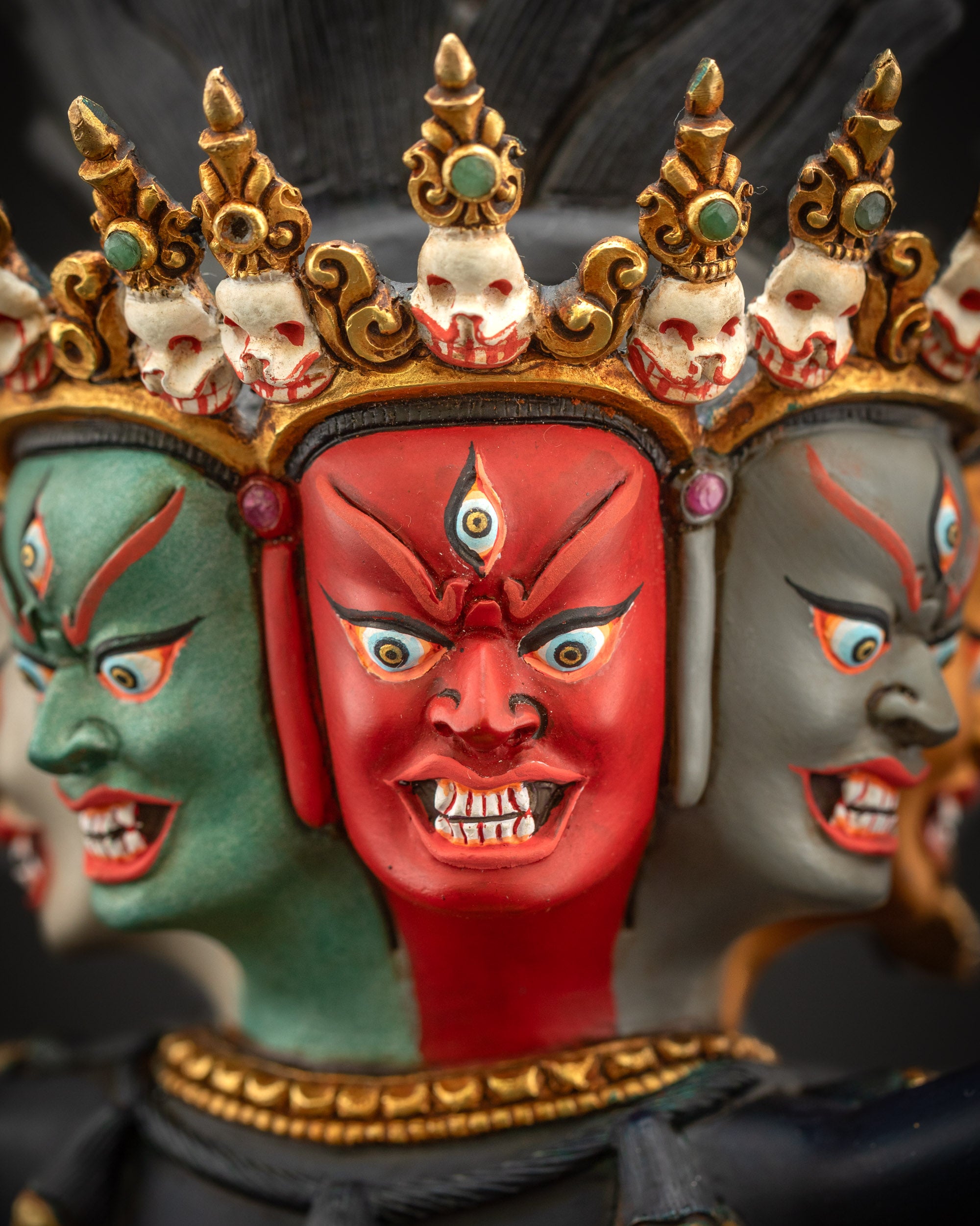 Tantric Hevajra Yab Yum Statue | Sixteen-Armed Vajrayana Yidam