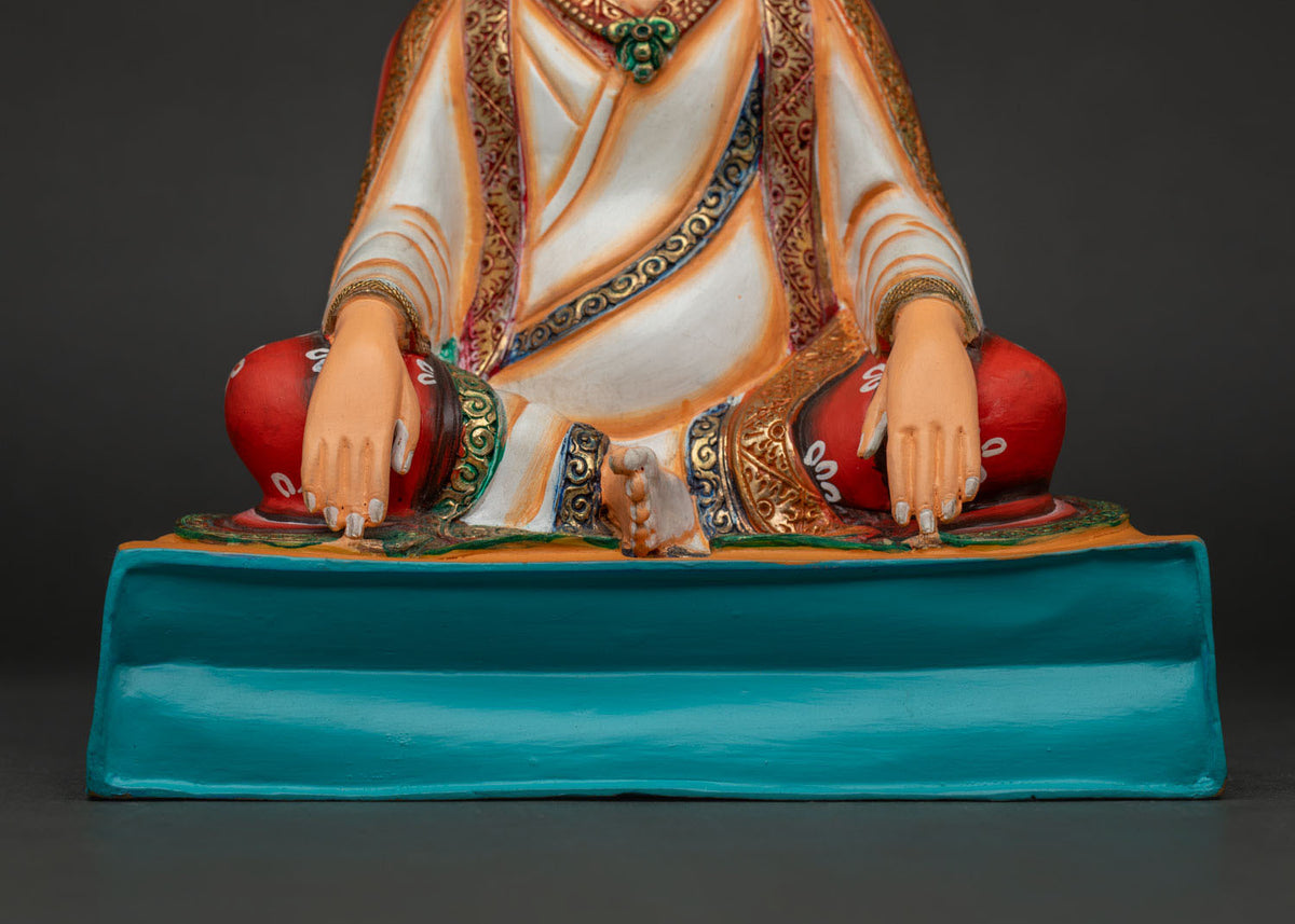 Hand-painted Marpa Statue Set | Revered Kagyu Lineage Founders