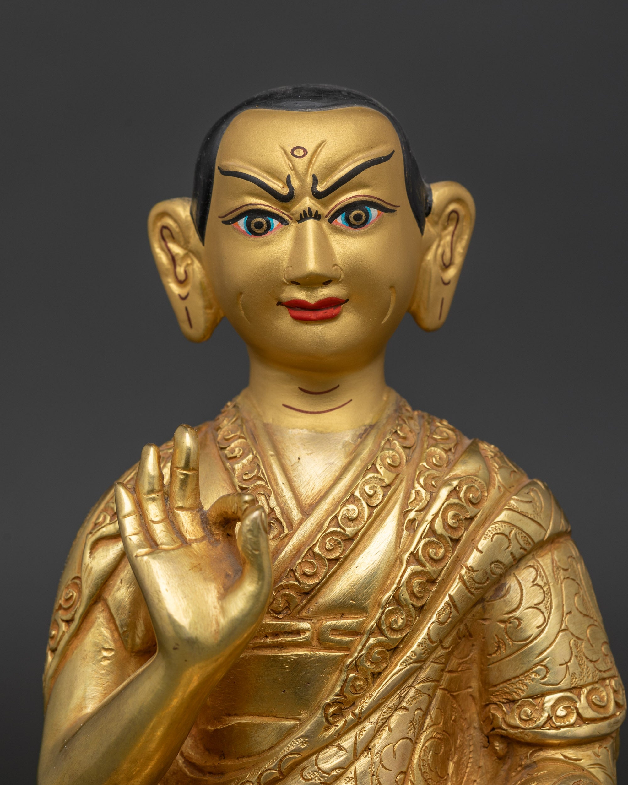 Tsongkhapa Statue Set with Two Disciples | Lost-Wax Craftsmanship
