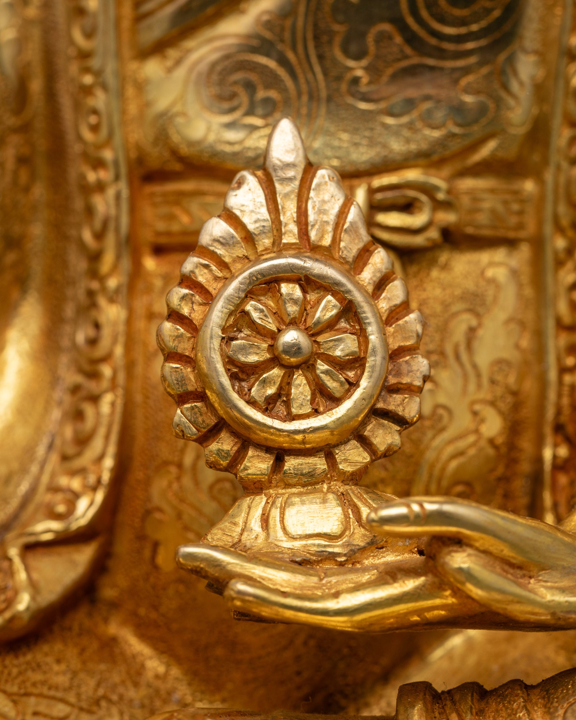 24K Gold-Gilded Tsokye Dorje Set | Traditional Lost-Wax Casted Statues