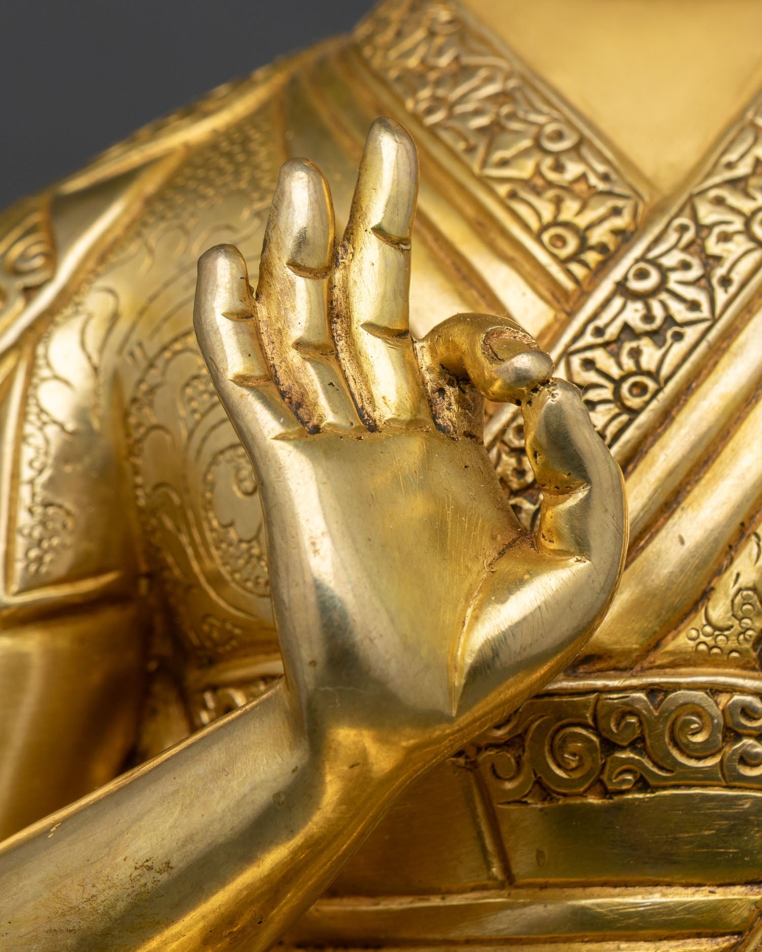 Je Tsongkhapa & Disciples Statue Set | Handcrafted Buddhist Art
