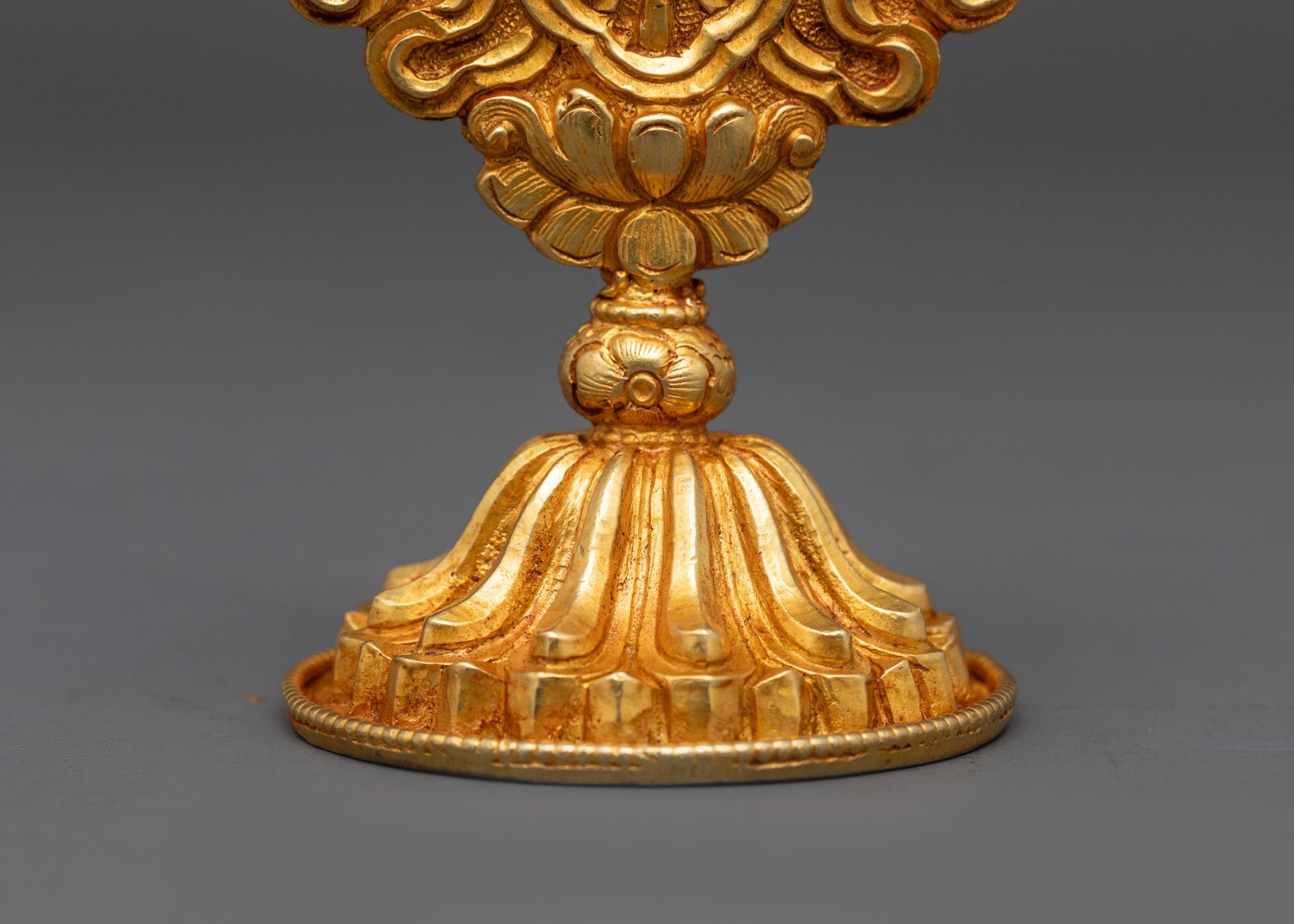 3" Gold Fire-Gilded Ashtamangala Set | Symbol of Universal Harmony