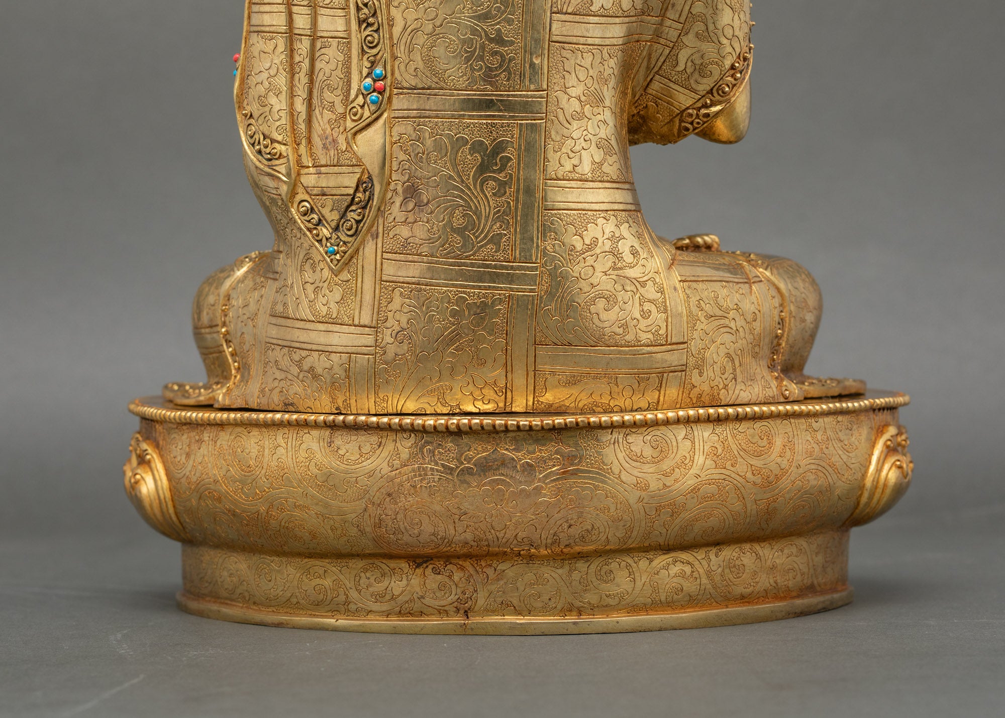Buddhist Master Tsongkhapa - Handmade Statue Set from Nepal