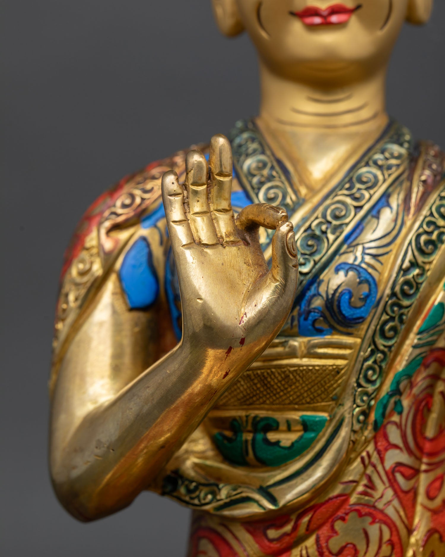 Lama Tsongkhapa Statue Set – Authentic Tibetan Art