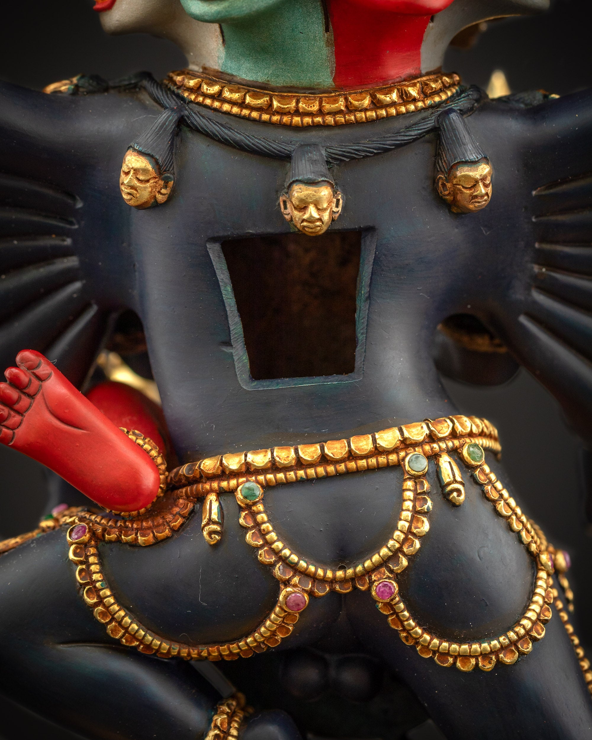 Tantric Hevajra Yab Yum Statue | Sixteen-Armed Vajrayana Yidam