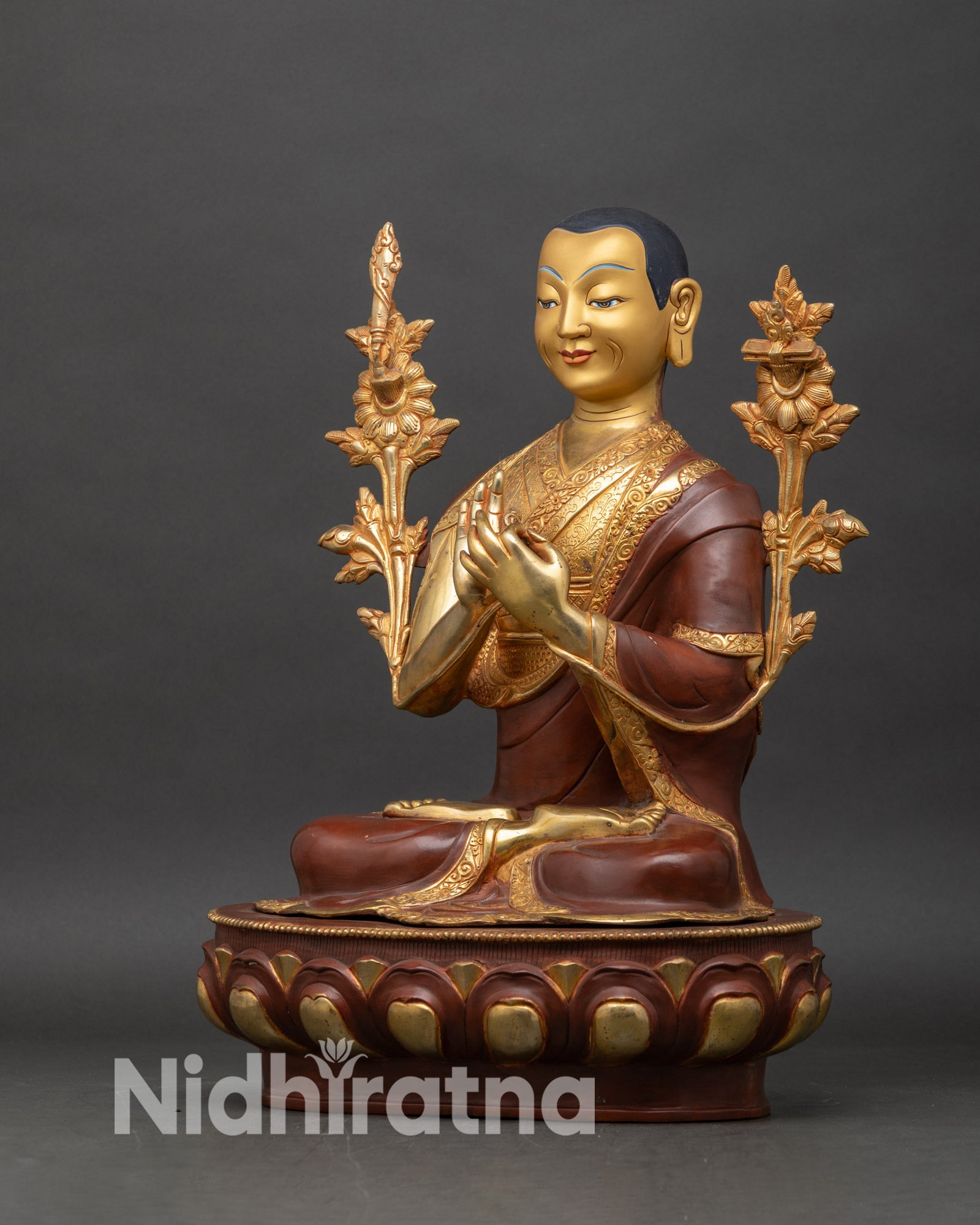 Je Tsongkhapa Statue Set | Gelug Founder Buddhist Figure