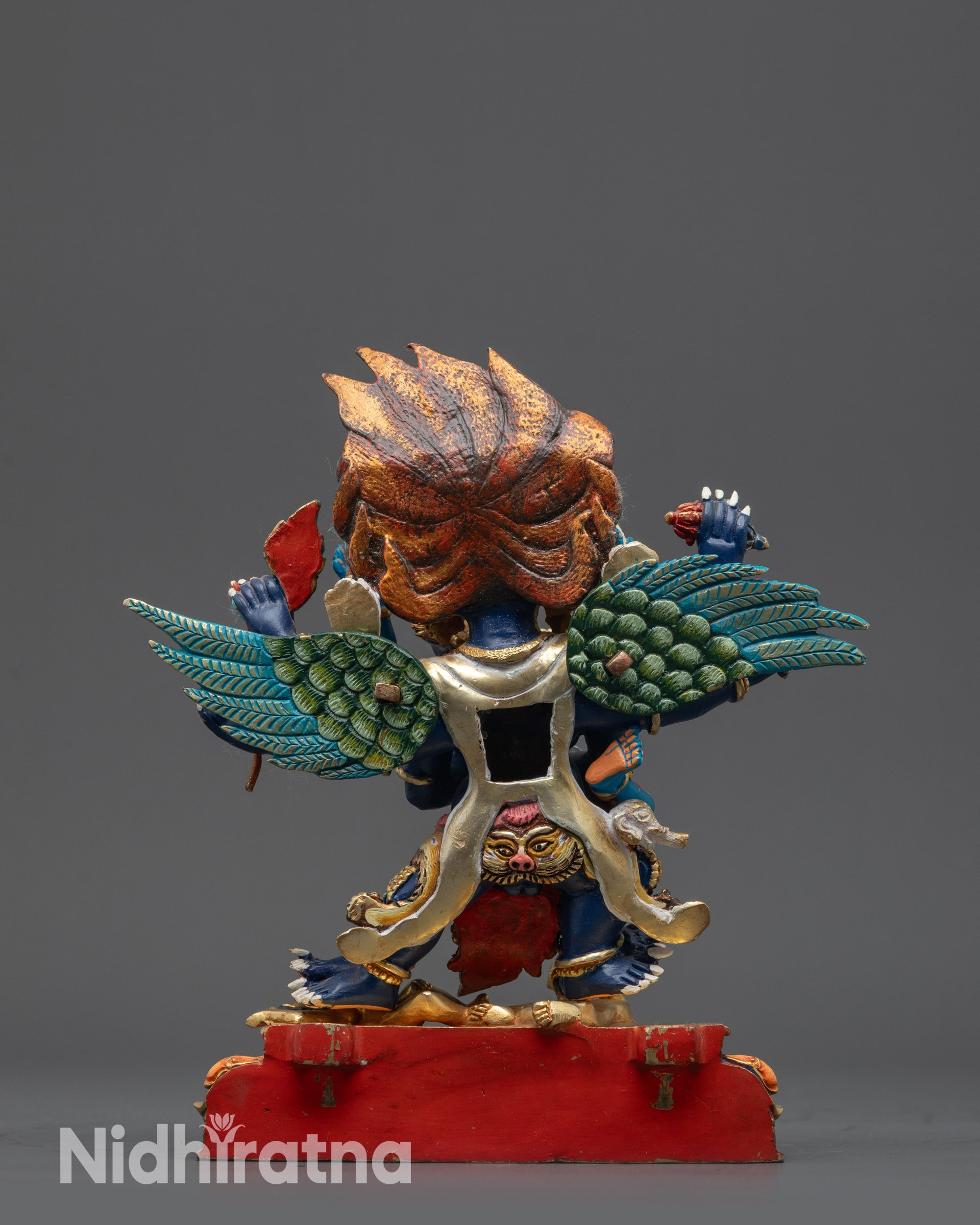 Hand-Carved Buddhist Vajrakilaya Statue | Tibetan Dorje Phurba