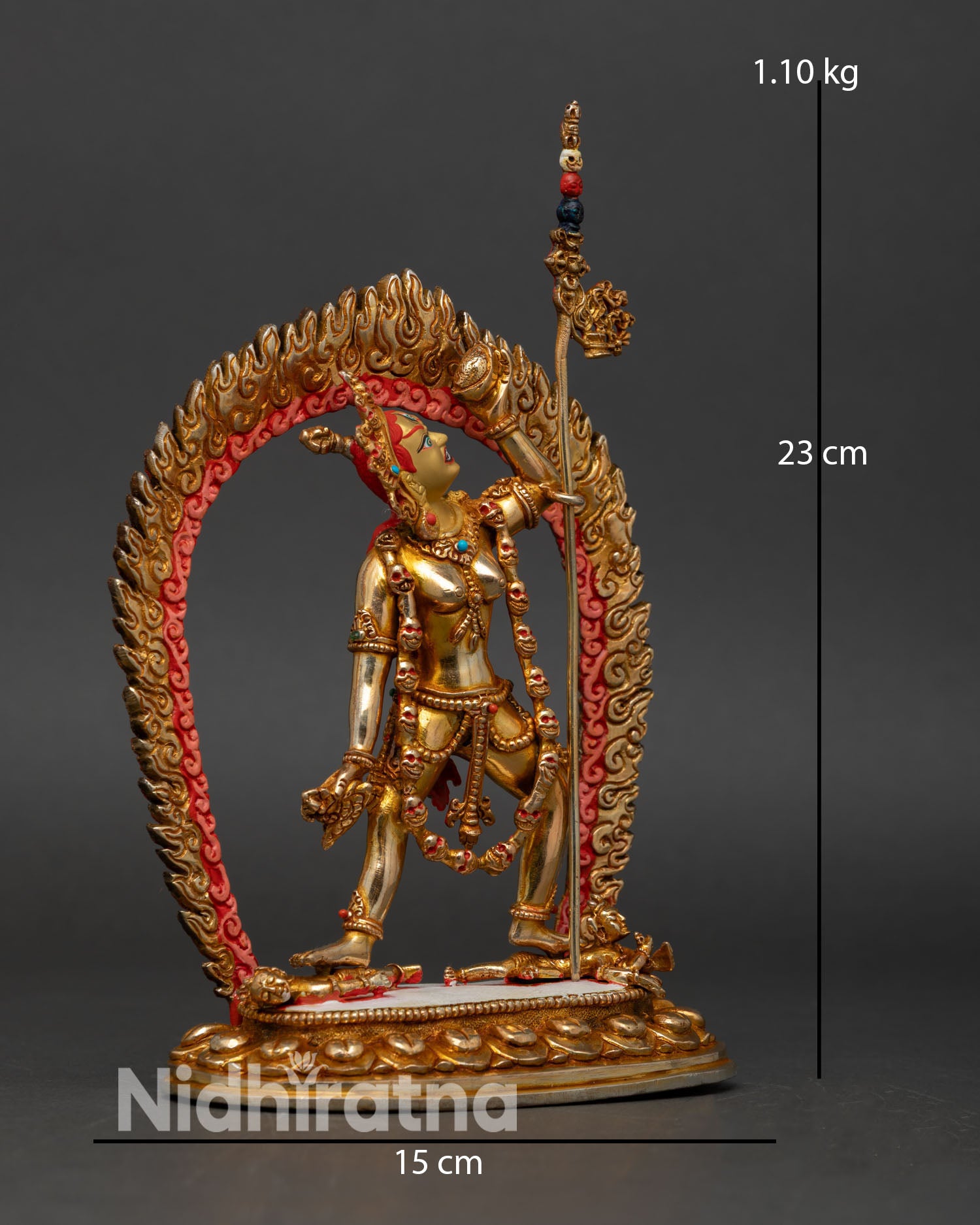 Vajrayogini Statue | 24K Gold Fire-Gilded Himalayan Artwork