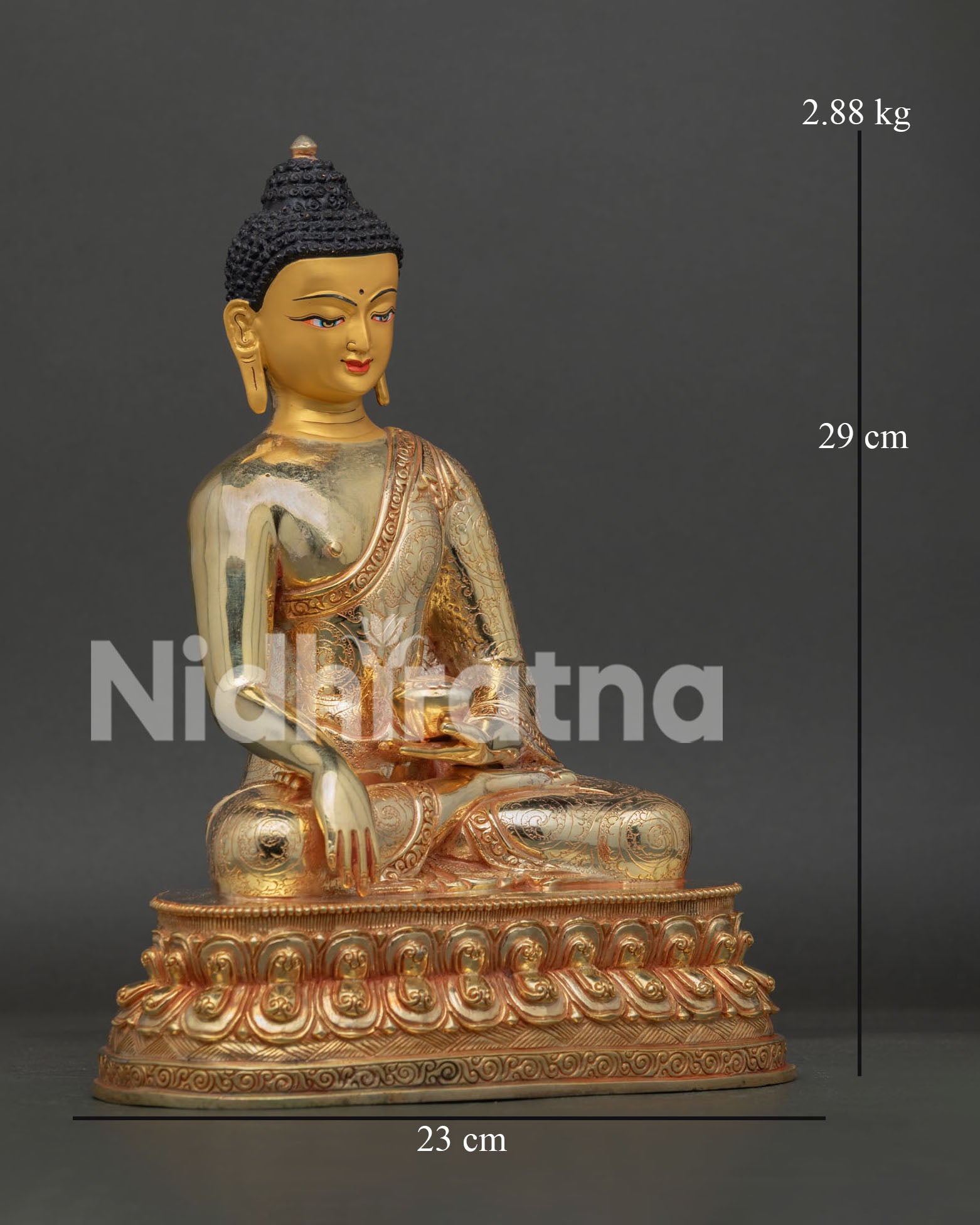 Shakyamuni Buddha Statue | Traditional Newari Artwork
