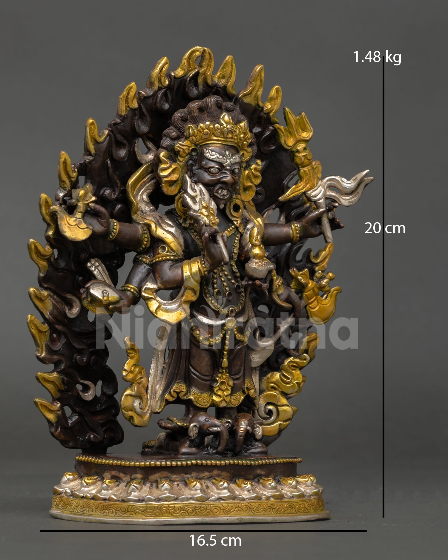 White Mahakala Statue