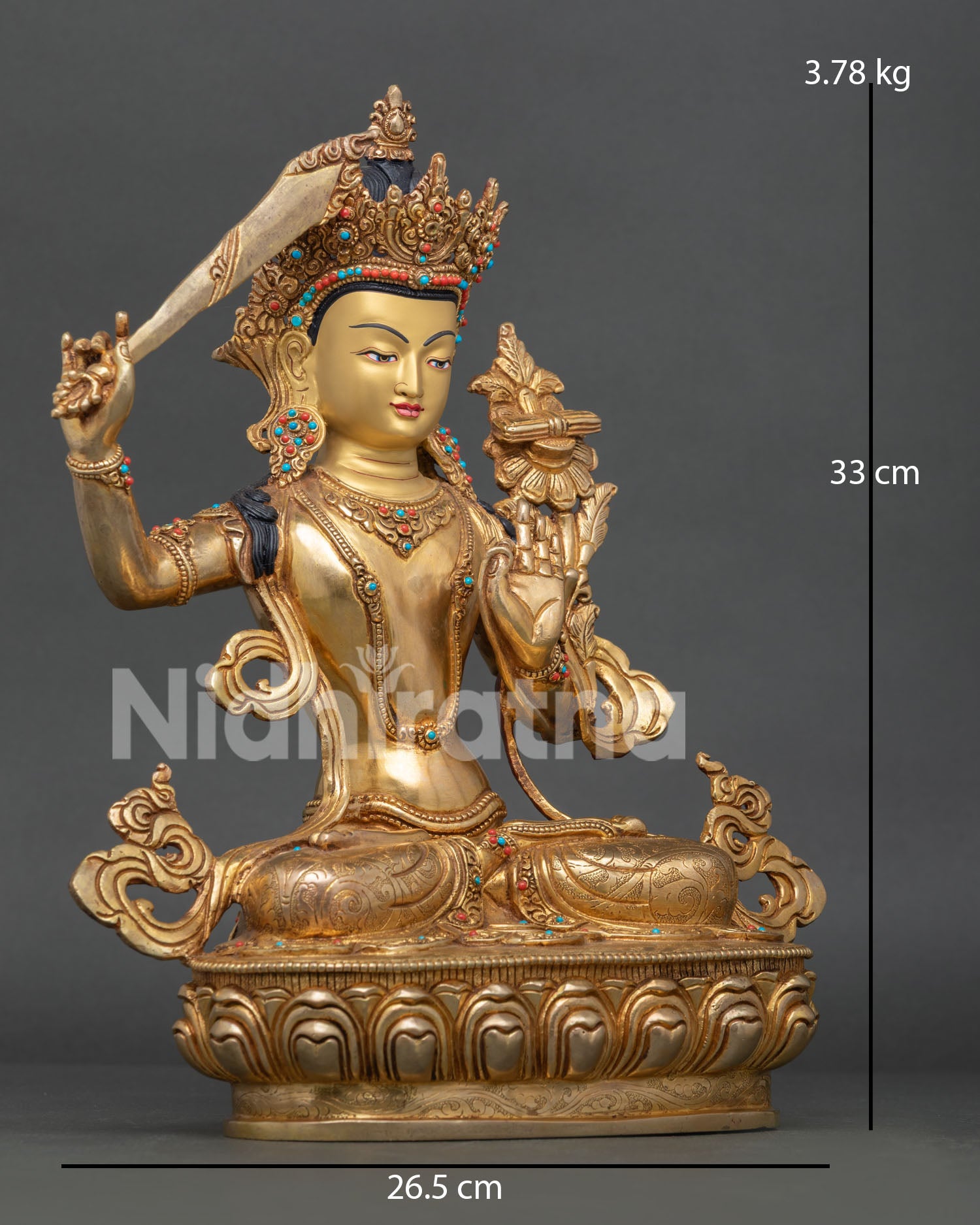 Prince Manjushri Statue | Wisdom Bodhisattva Sculpture