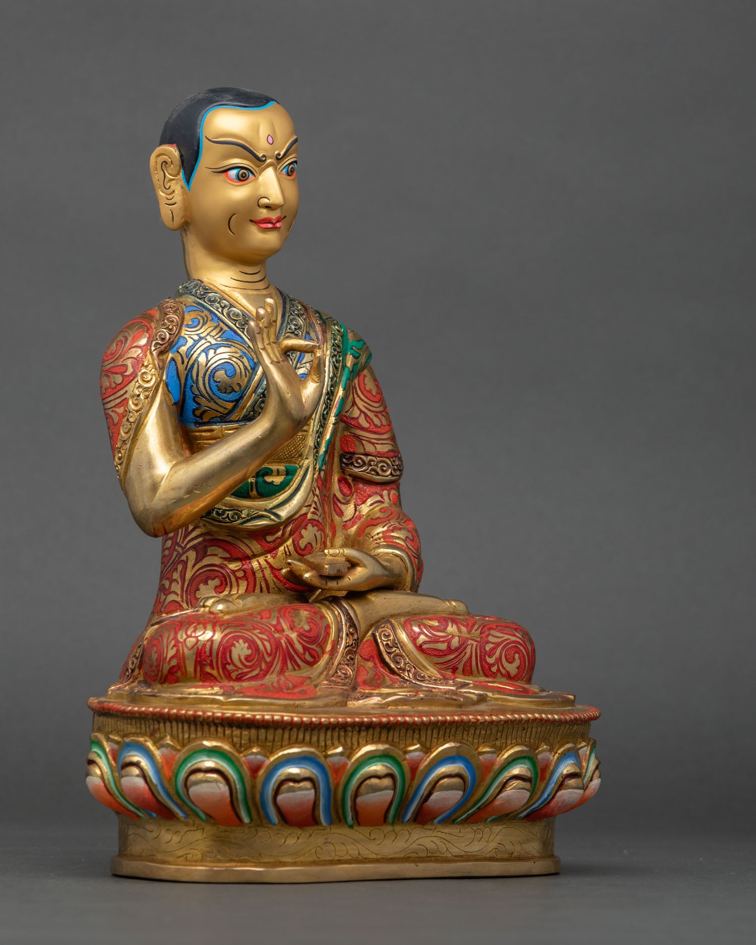 Lama Tsongkhapa Statue Set – Authentic Tibetan Art