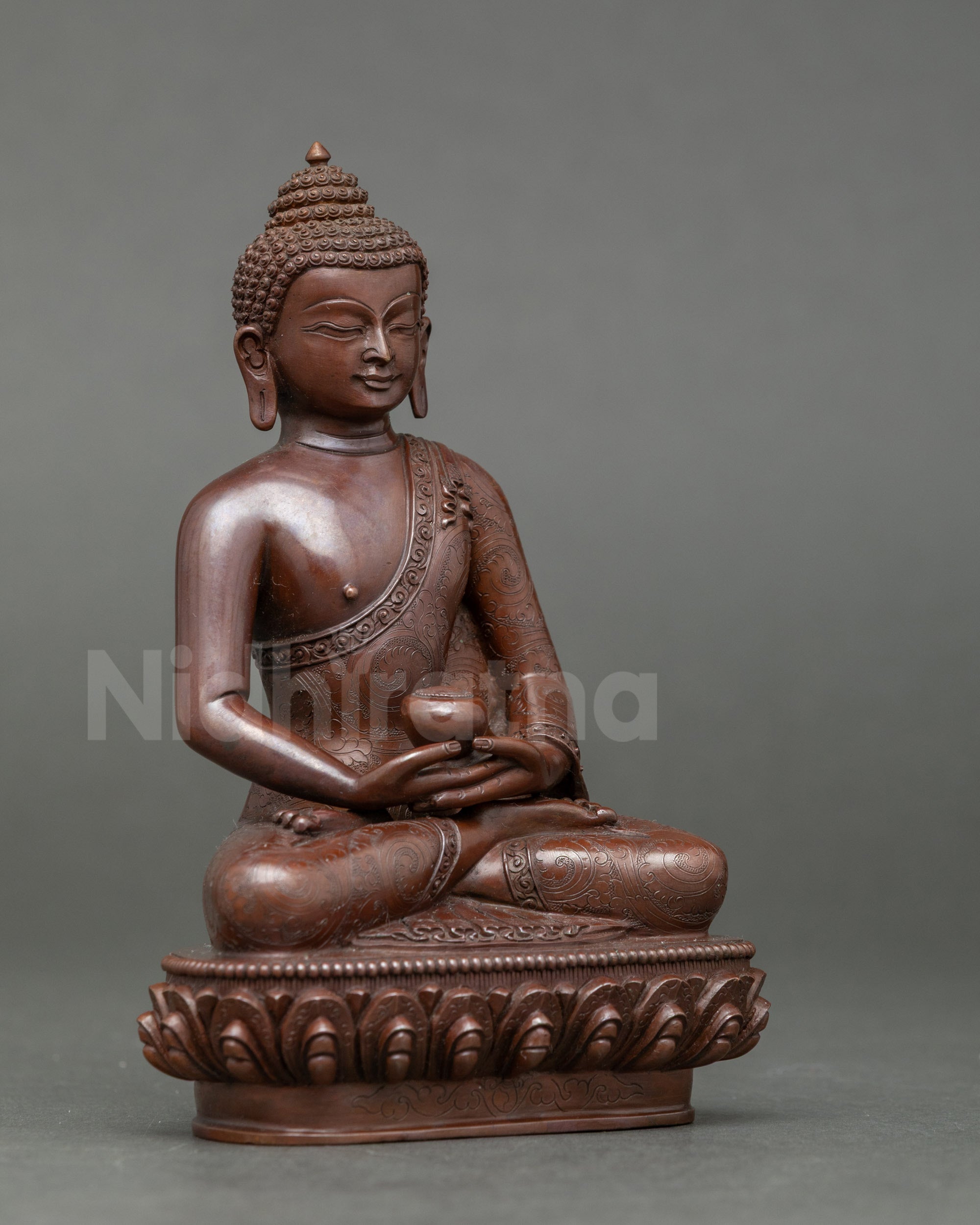 Full Oxidized Three Buddha Statue Set for Sacred Spiritual Decor