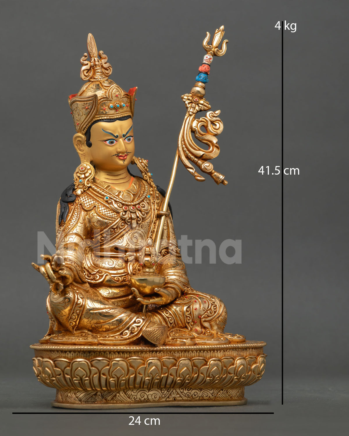 Tibetan Guru Rinpoche Statue | Himalayan Sacred Artwork