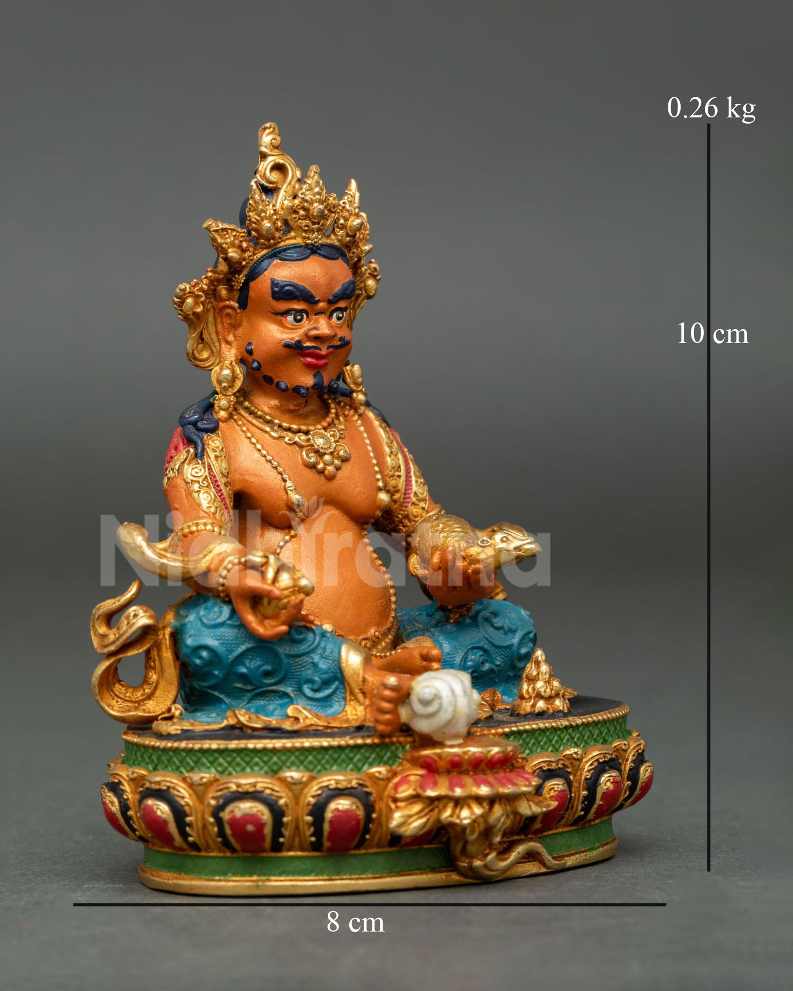Dzambhala Statue | Handmade Buddhist Wealth Deity Sculpture Nepal