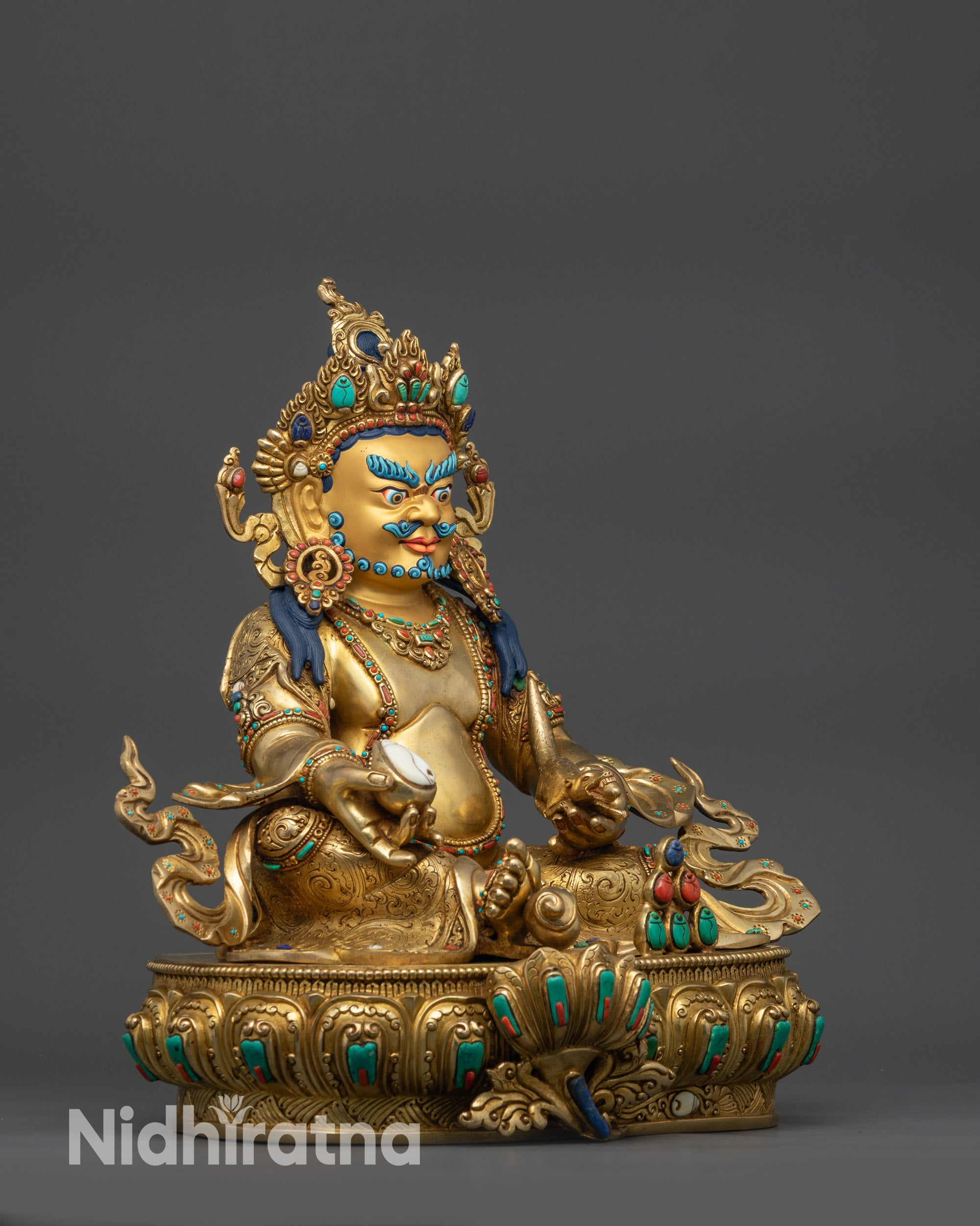 Premium Dzambhala Sculpture | Handcrafted Prosperity and Wealth Statue