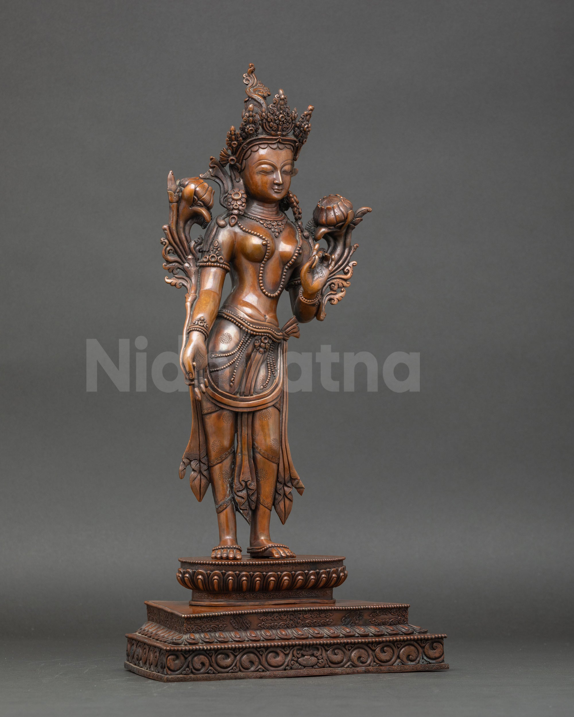 Standing Green Tara Goddess Statue- The Goddess of Buddha