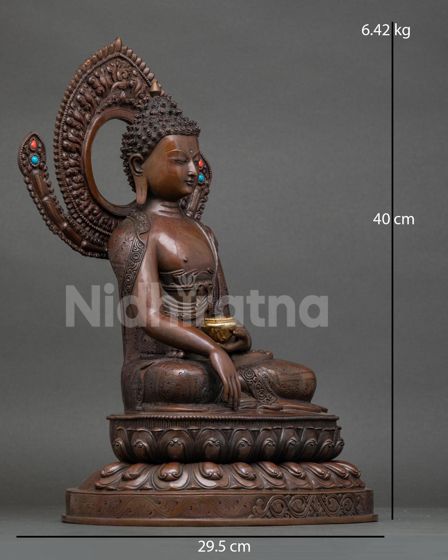 Buddha Statue | Oxidized Copper Meditation Sculpture