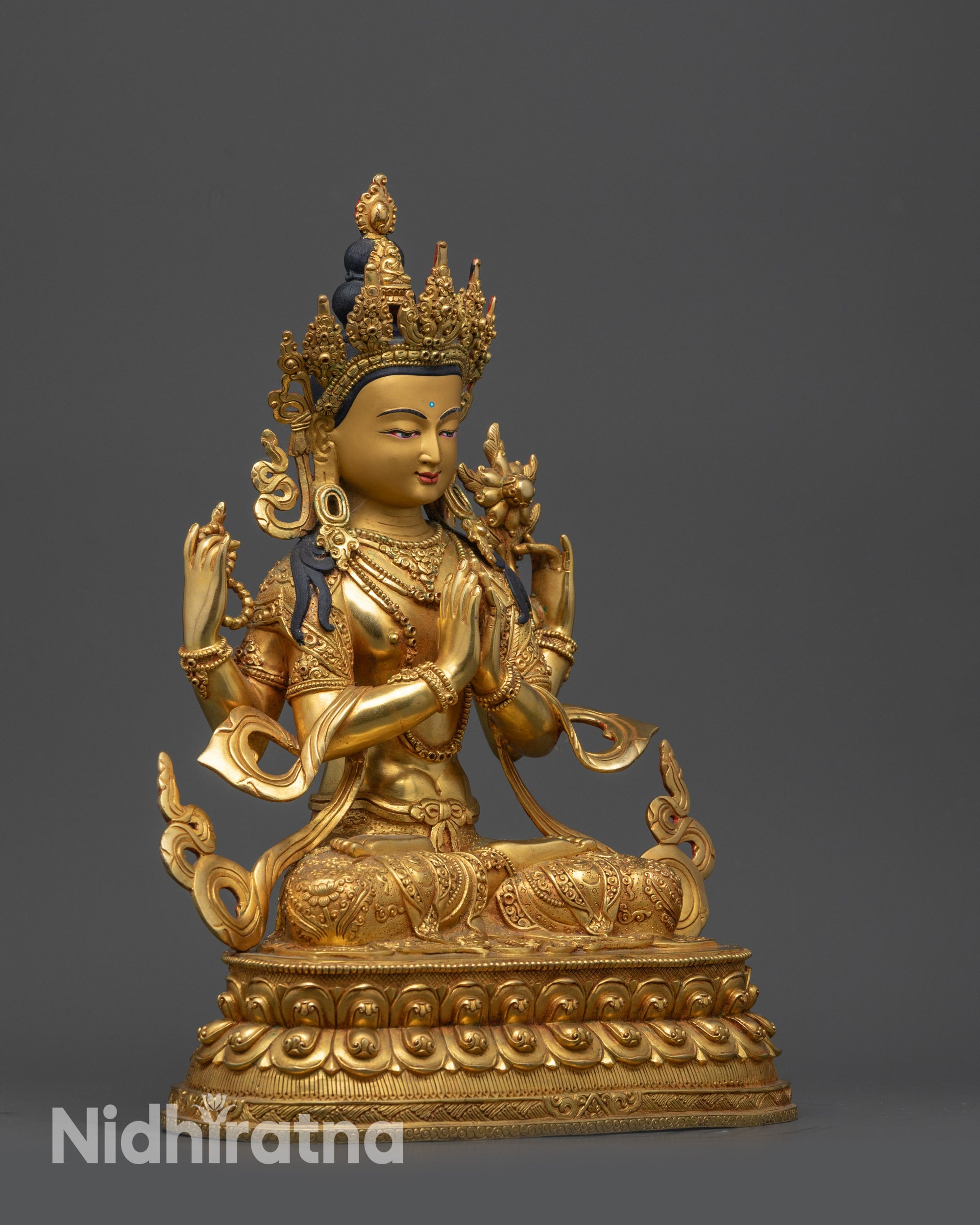 Shop Exquisite Chenrezig Statue | Handmade Nepalese Avalokiteshvara
