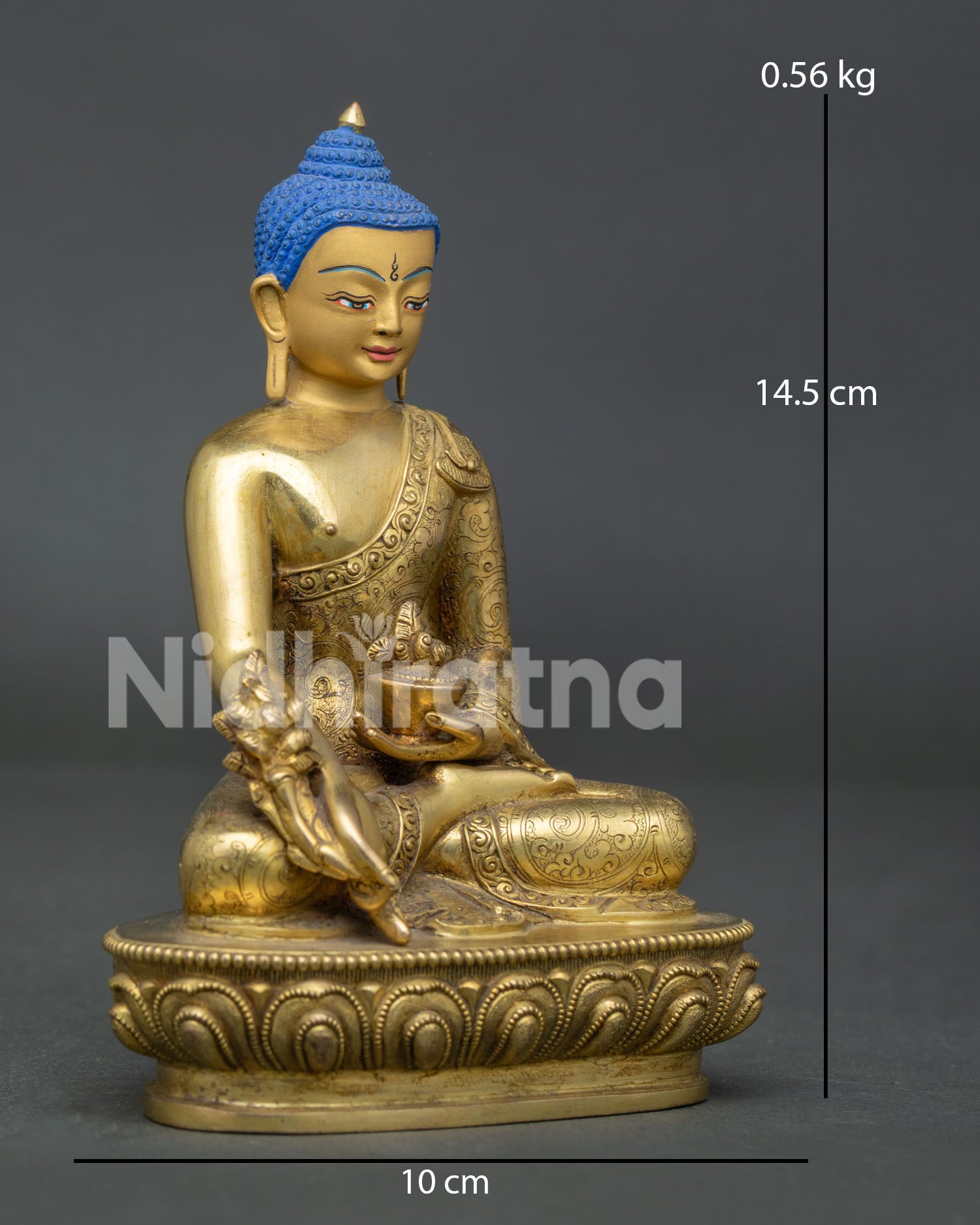 Bhaisajyaguru Buddha Statue | Copper Buddhist Artwork