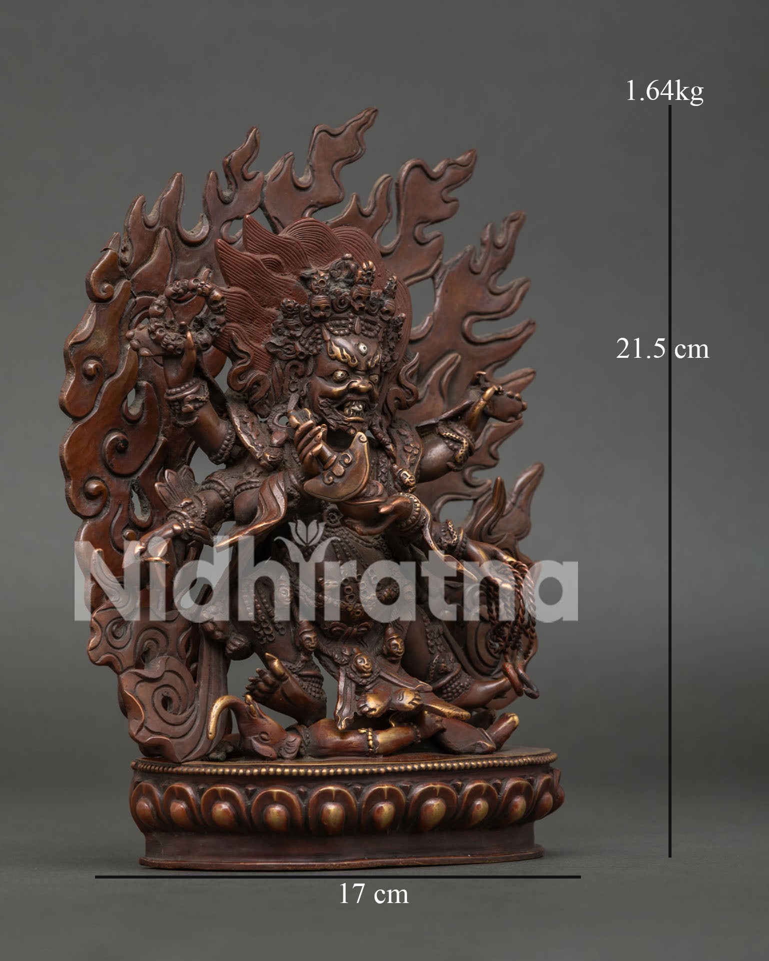Six Armed Mahakala Statue | Tibetan Buddhist Protector Deity