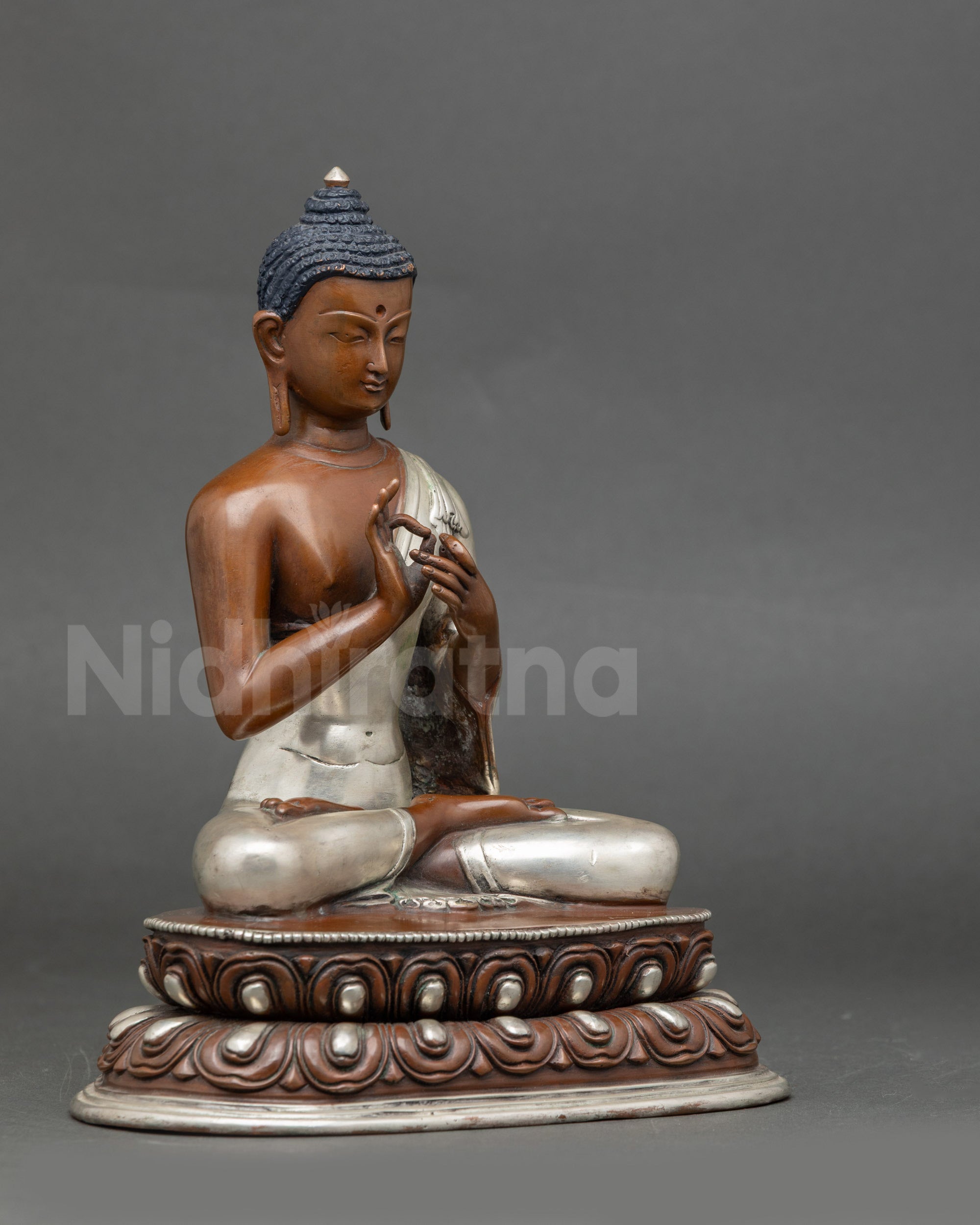 Oxidized Vairocana Buddha Sculpture -Buddha of Purification
