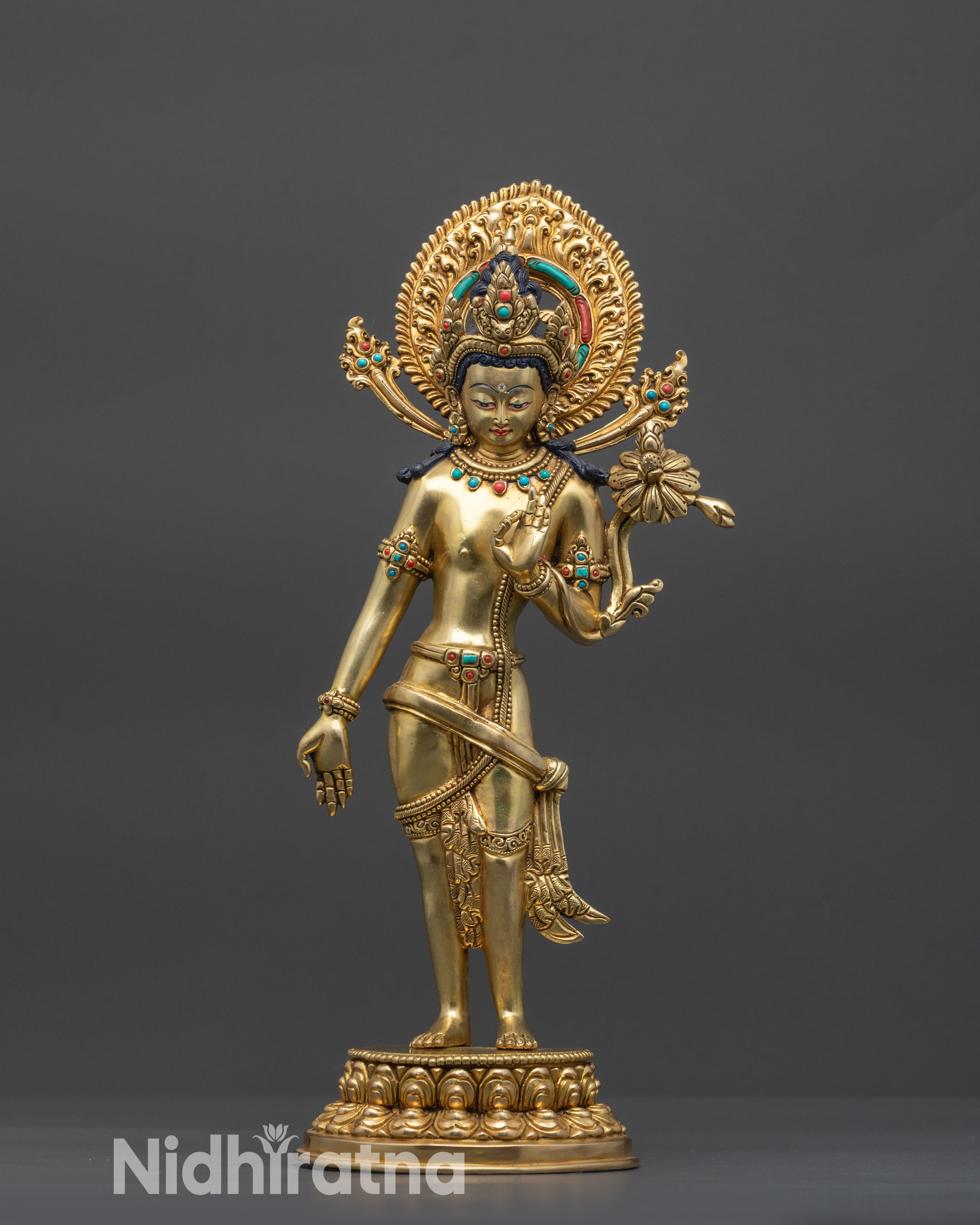 Eight Bodhisattvas Statue Collection | Traditional Nepalese Artistry
