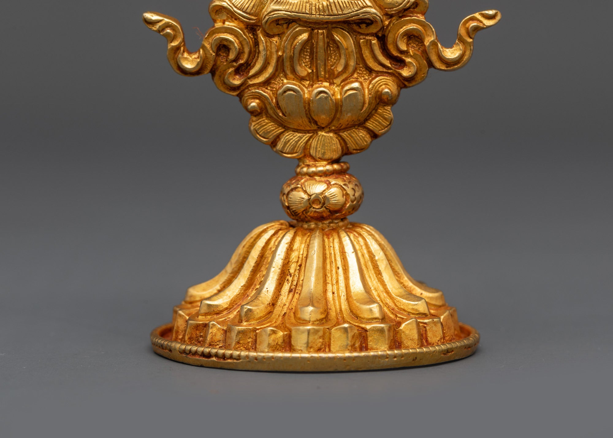 3" Gold Fire-Gilded Ashtamangala Set | Symbol of Universal Harmony