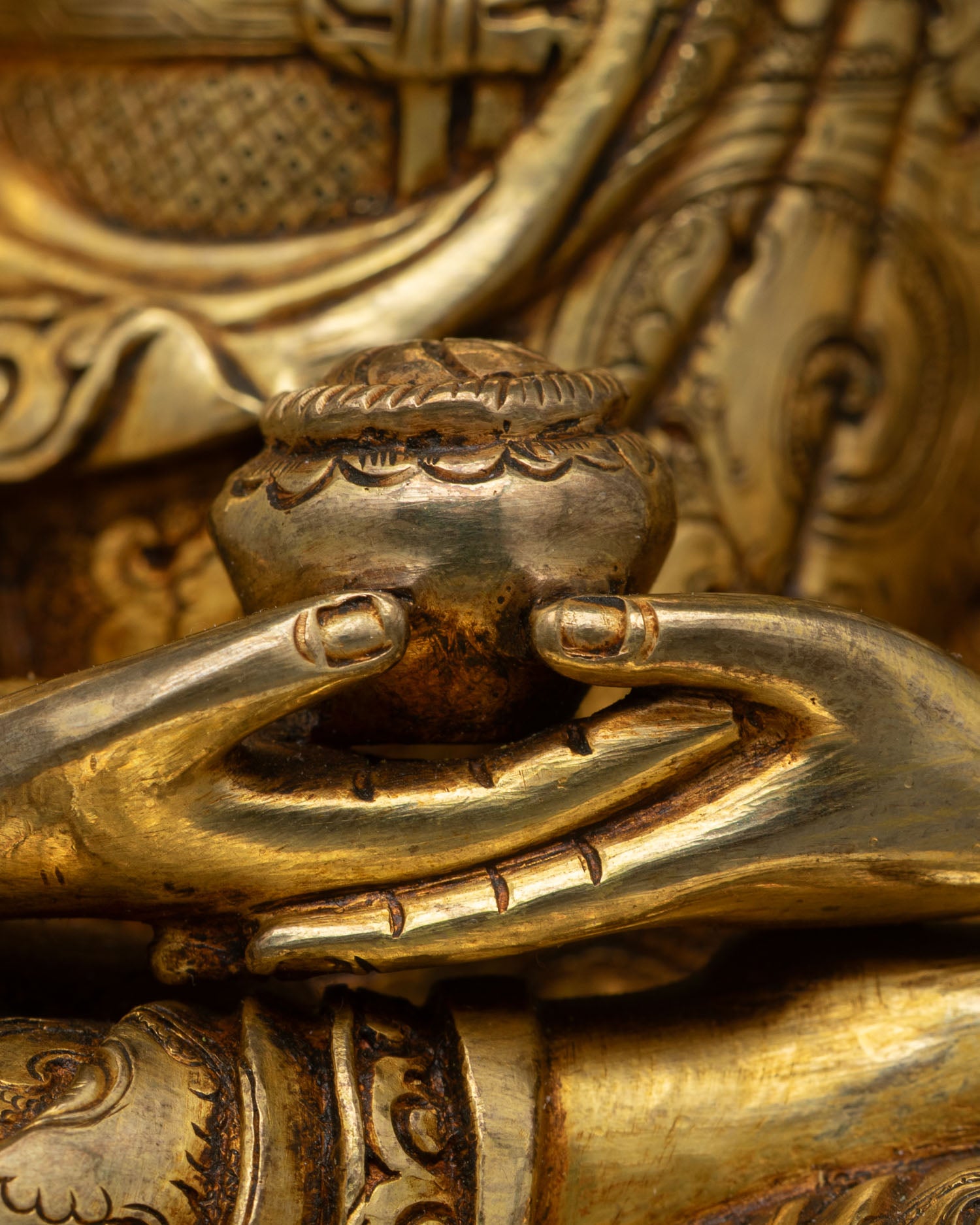 Five Dhyani Buddha Sculpture – Representation of Enlightened Wisdom