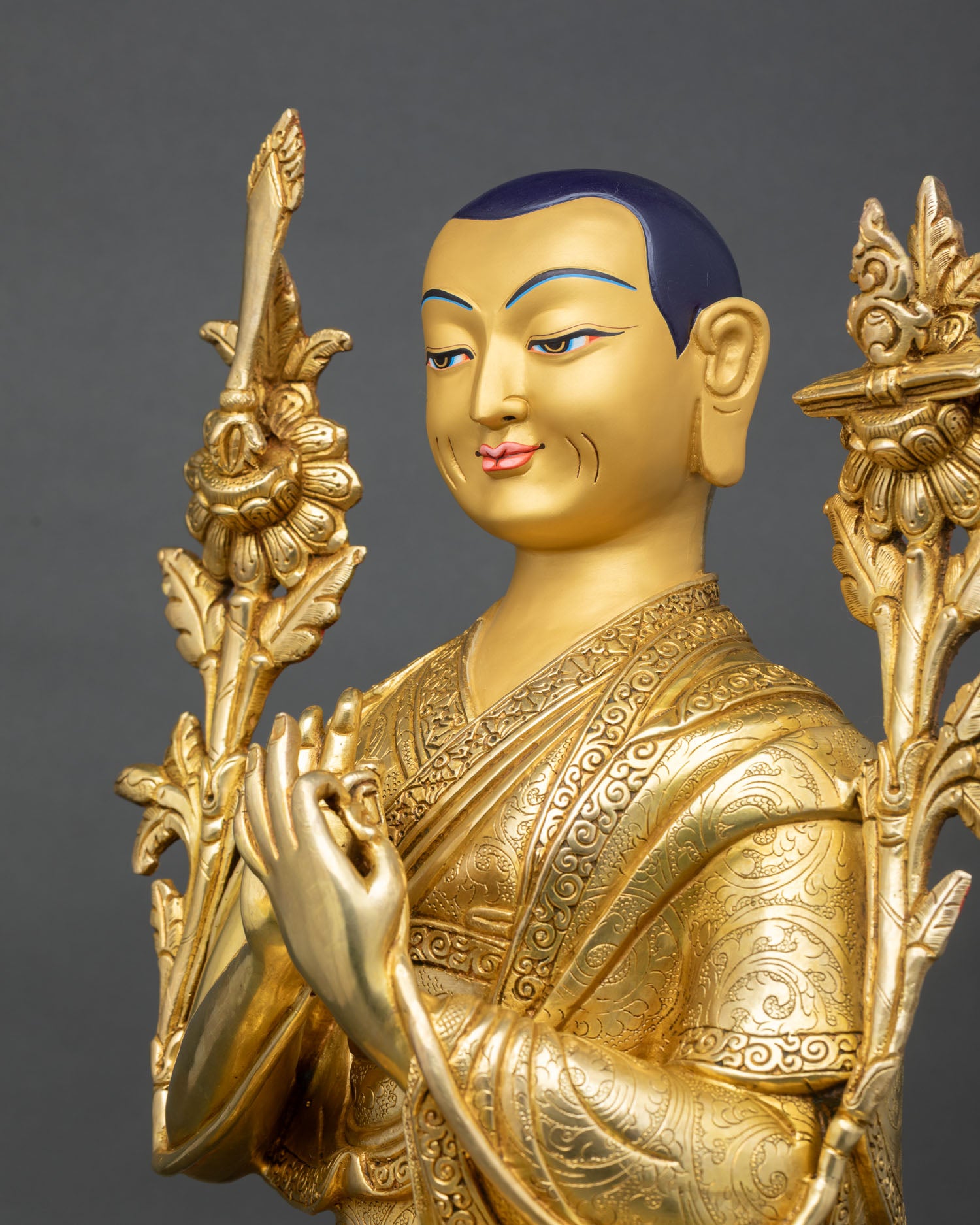 Je Tsongkhapa & Disciples Statue Set | Handcrafted Buddhist Art