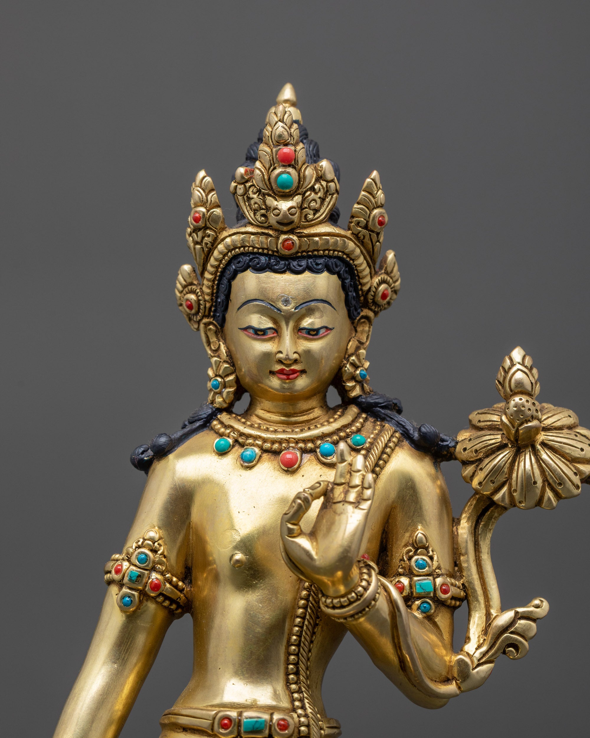 Eight Bodhisattvas Statue Collection | Traditional Nepalese Artistry