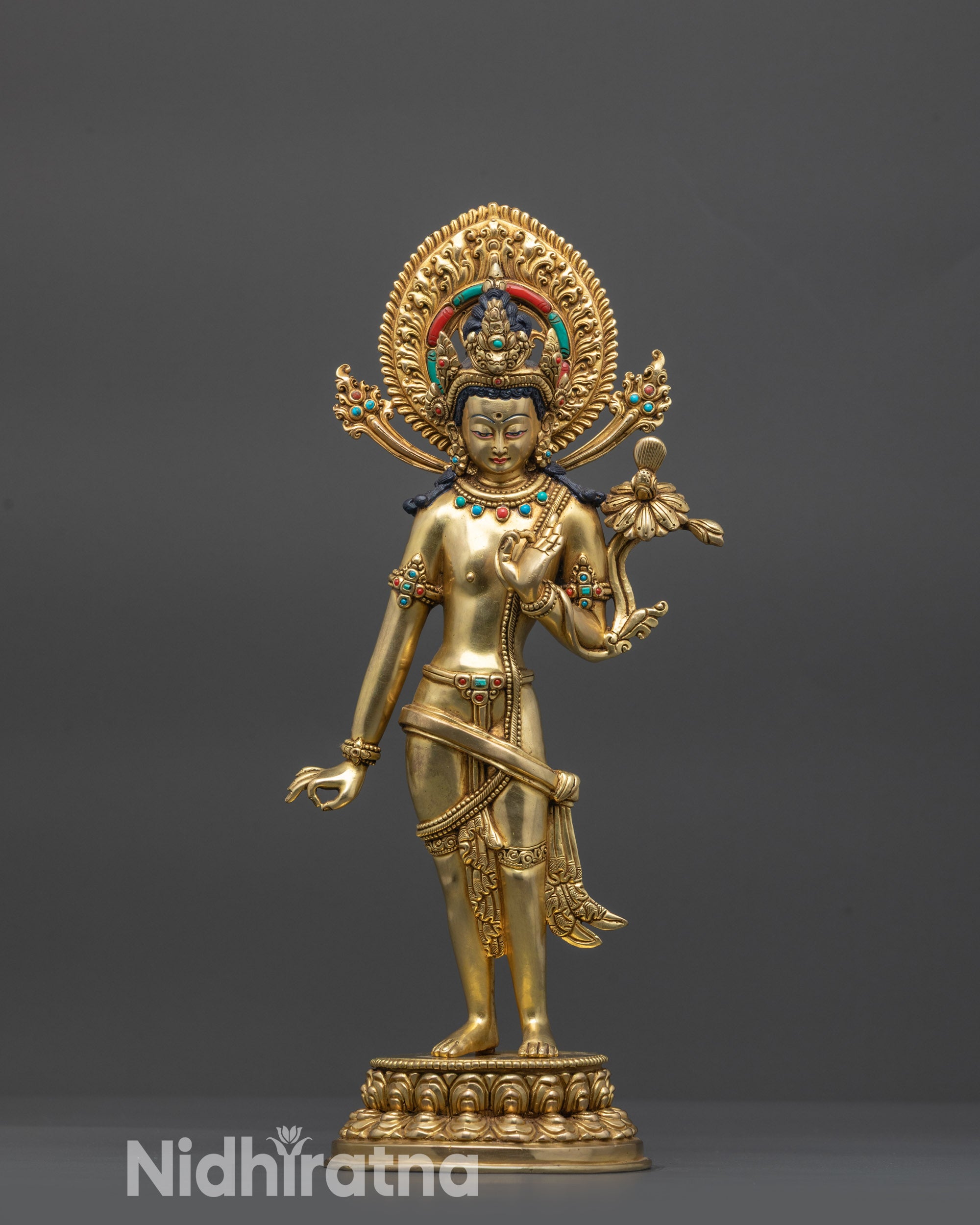 Eight Bodhisattvas Statue Collection | Traditional Nepalese Artistry
