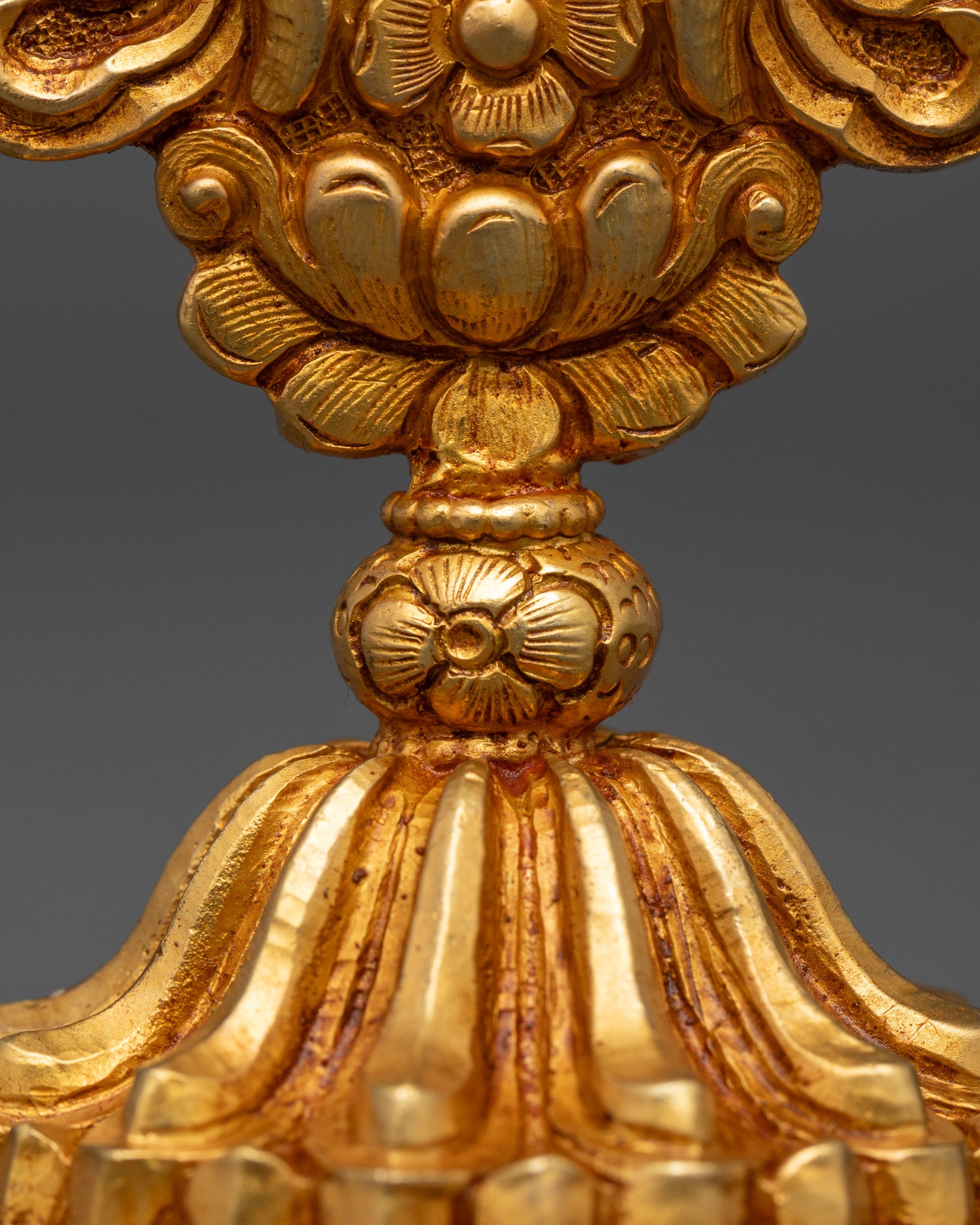 3" Gold Fire-Gilded Ashtamangala Set | Symbol of Universal Harmony